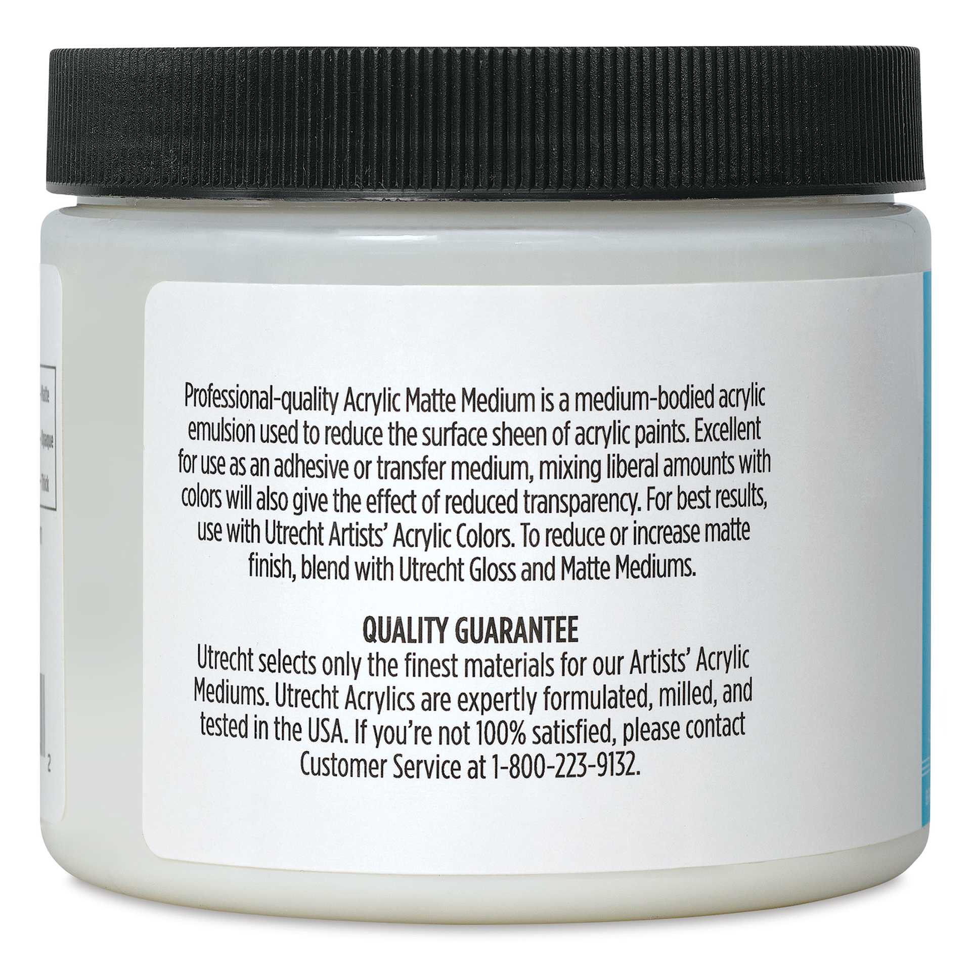 Utrecht Artists' Acrylic Fluid Medium - Matte Medium, 16 oz left side