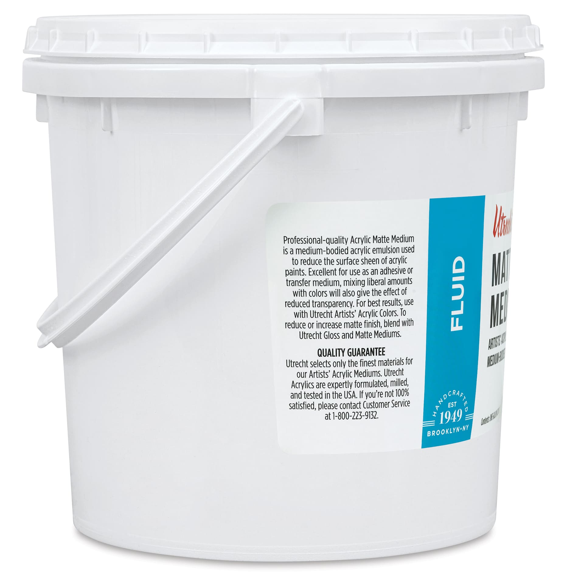 Utrecht Artists' Acrylic Fluid Medium - Matte Medium, 128 oz (left side)