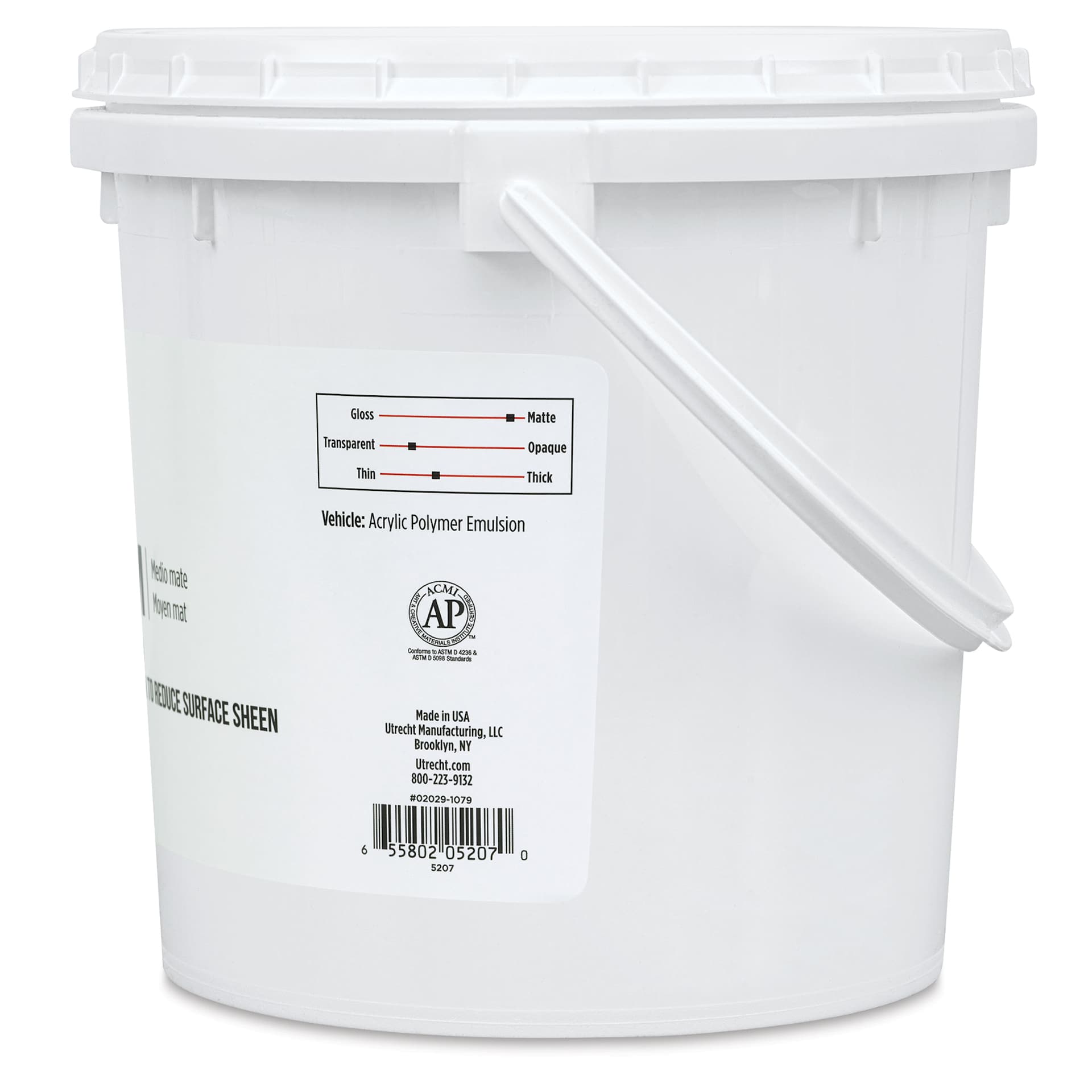 Utrecht Artists' Acrylic Fluid Medium - Matte Medium, 128 oz (right side)