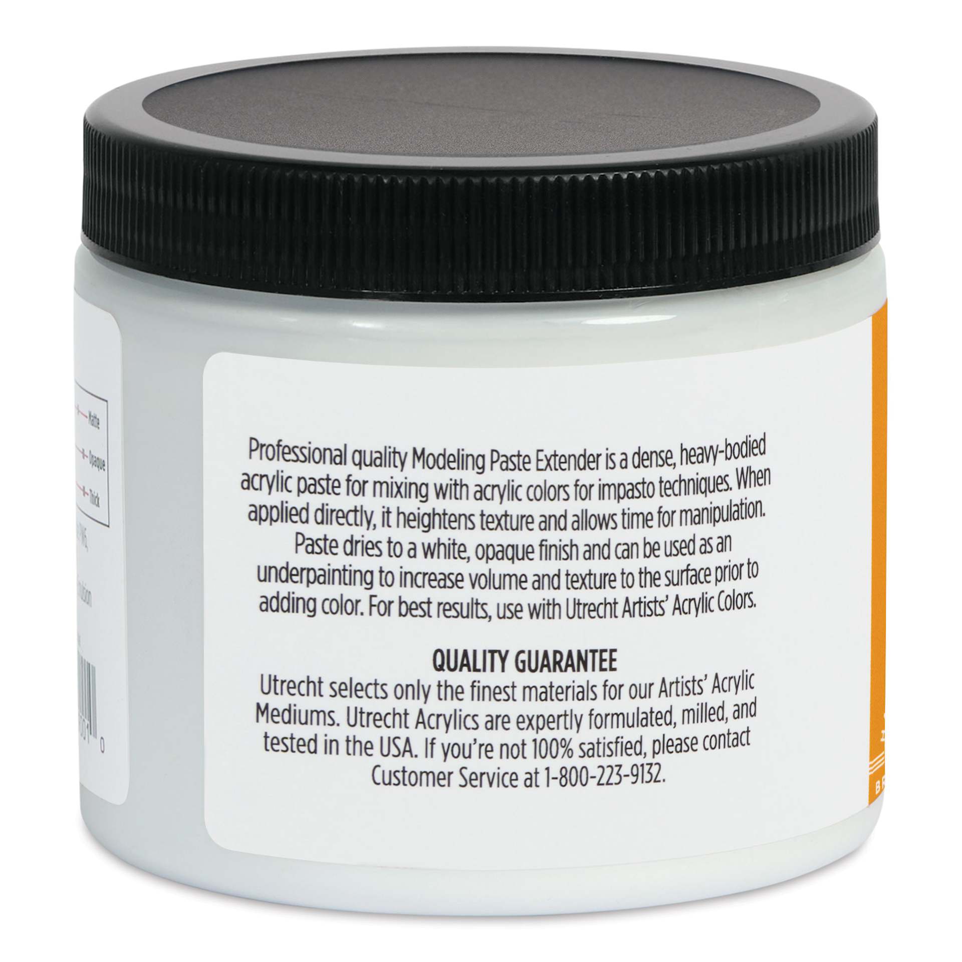Utrecht Artists' Acrylic Model Paste Extender - 16 oz left side