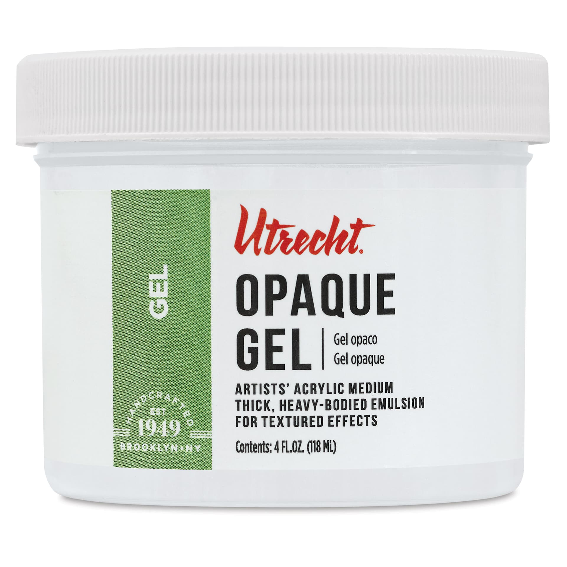 Utrecht Artists' Acrylic Opaque Gel Medium - 4 oz