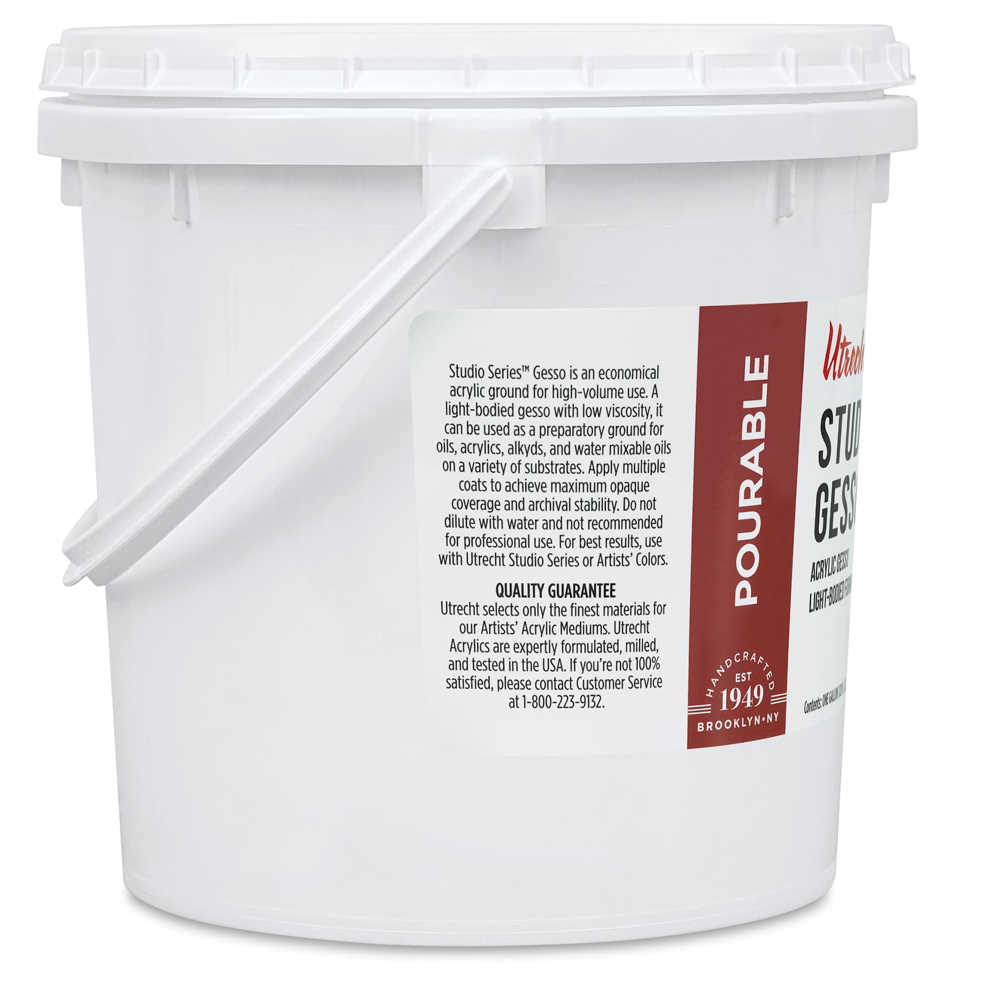 Utrecht Studio Series Acrylic Gesso - 128 oz (right side)