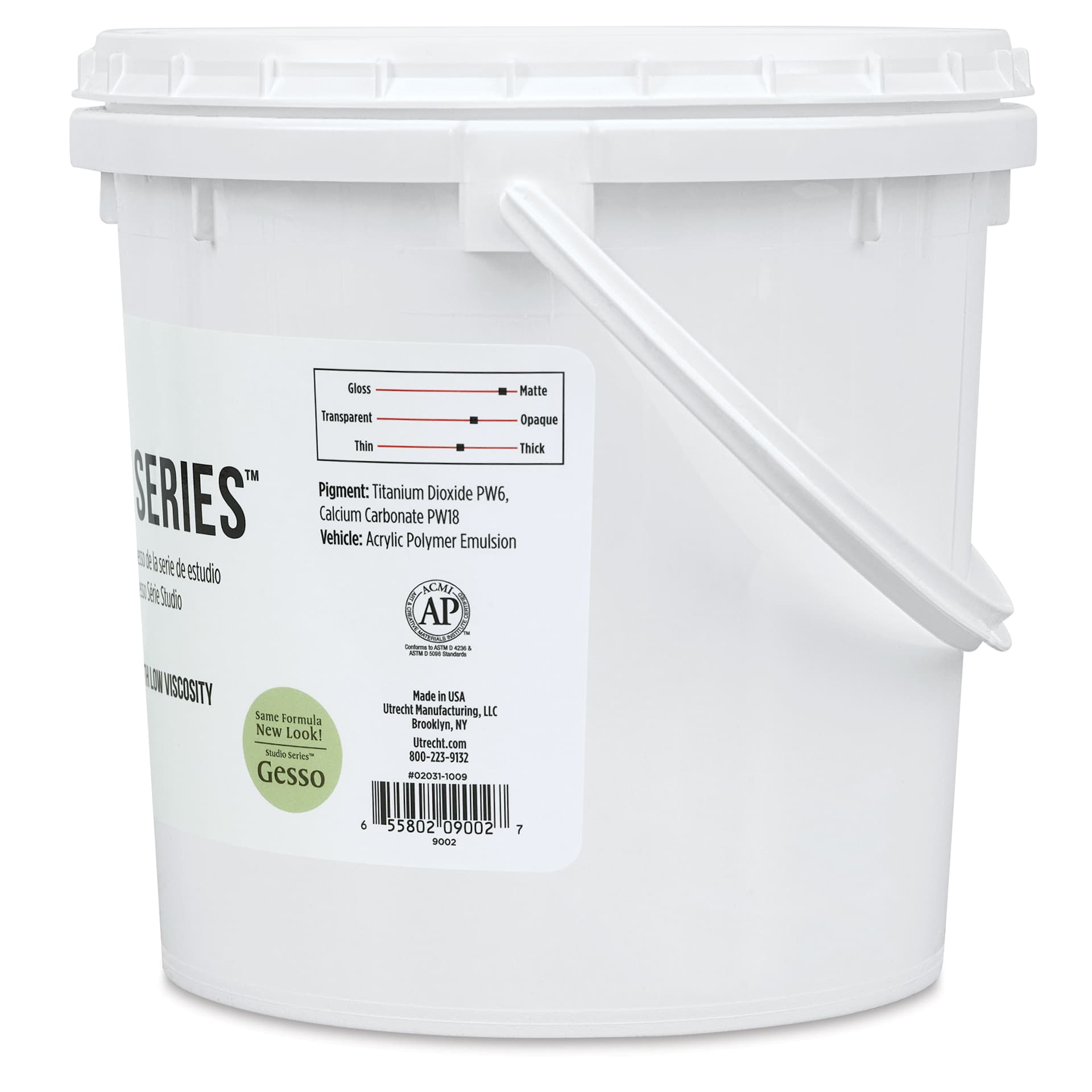 Utrecht Studio Series Acrylic Gesso - 128 oz (left side)