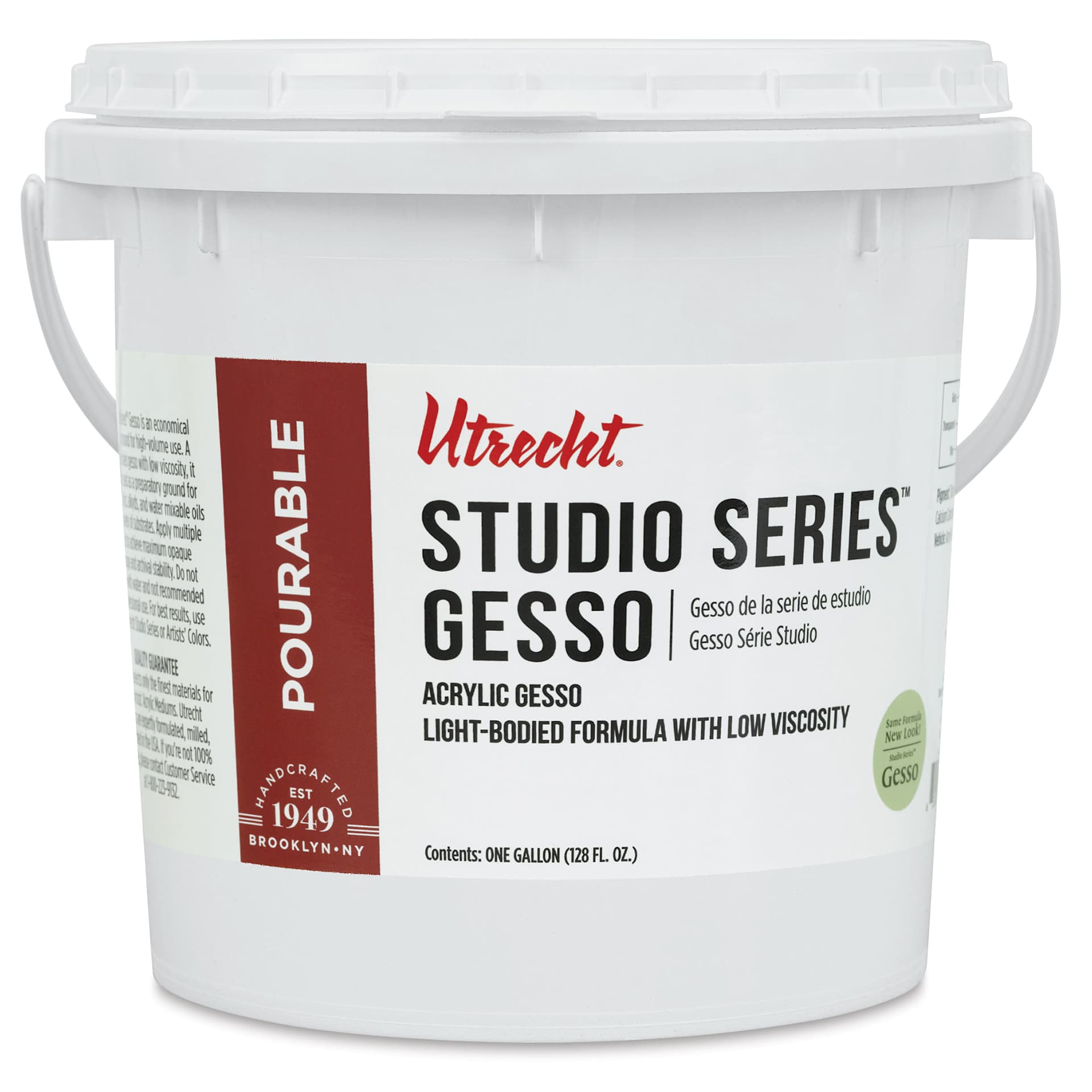 New look! Same formula - Utrecht Studio Series Acrylic Gesso - 128 oz