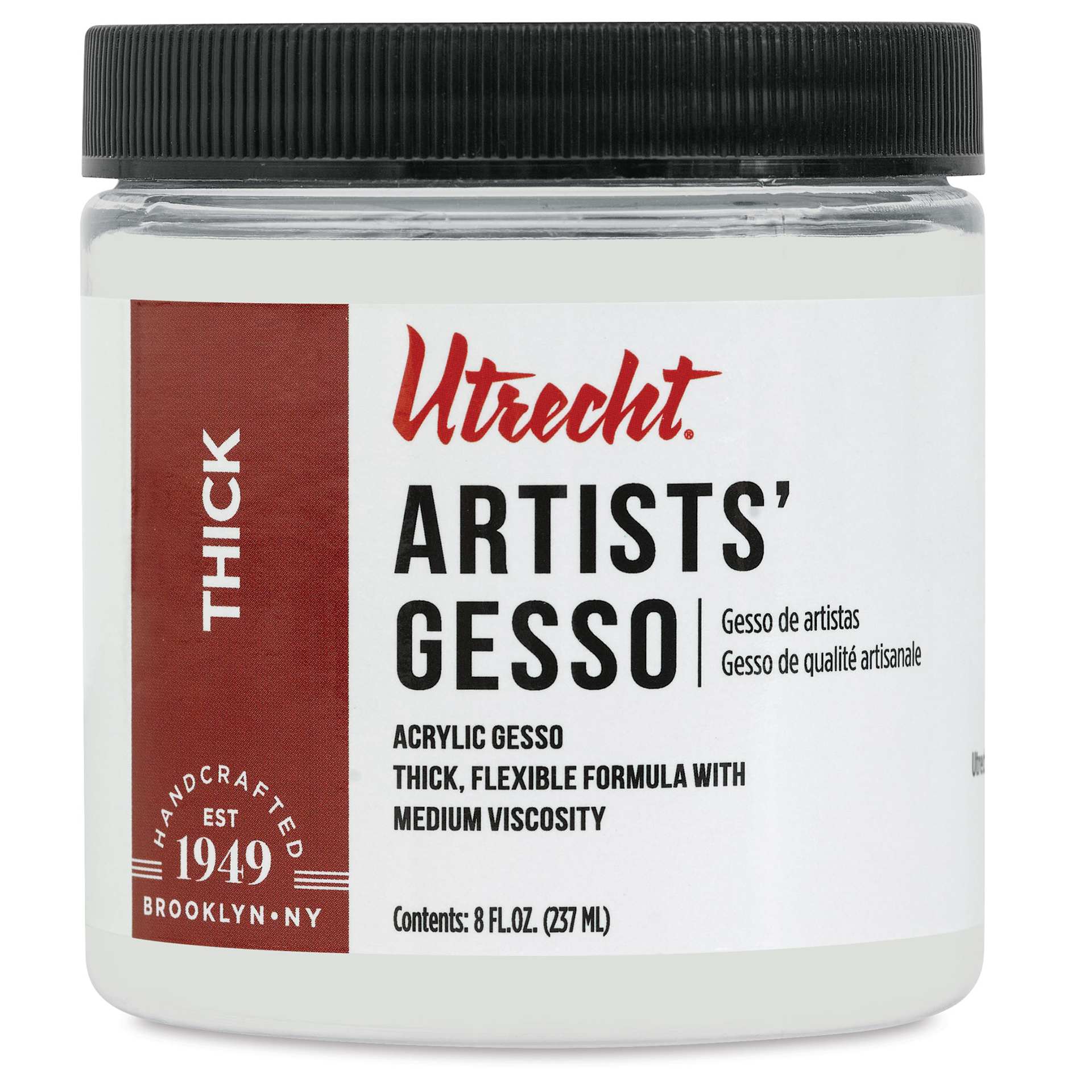 New look! Same formula - Utrecht Artists Acrylic Gesso - White, 8 oz
