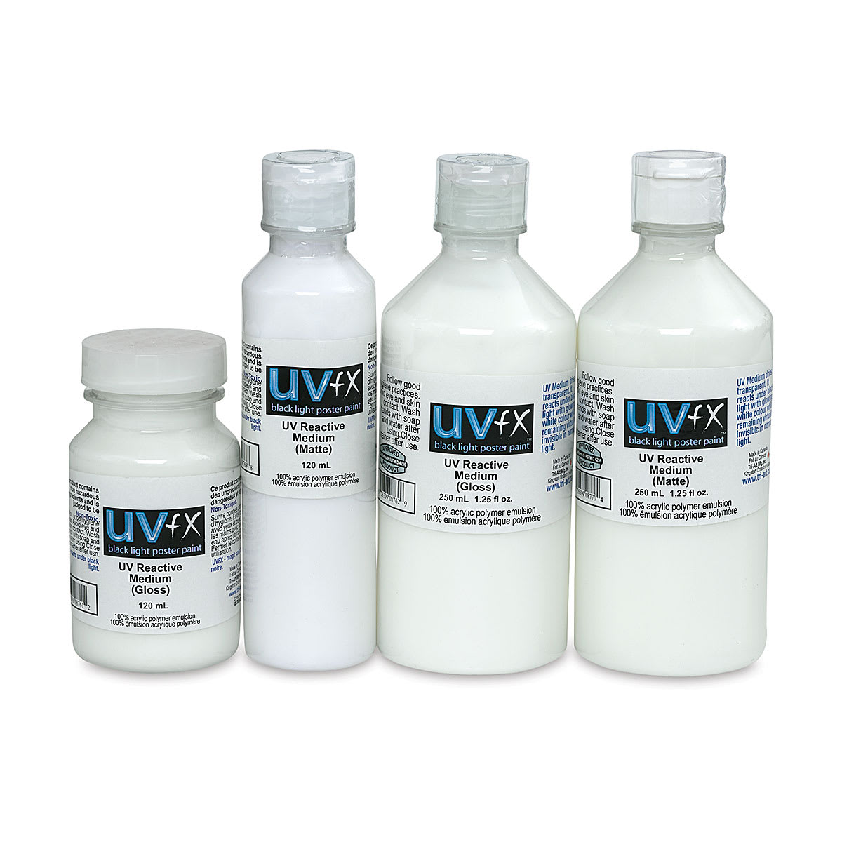 Tri-Art Finest Acrylic Mediums - Bottles of Matte and Gloss in two sizes each
