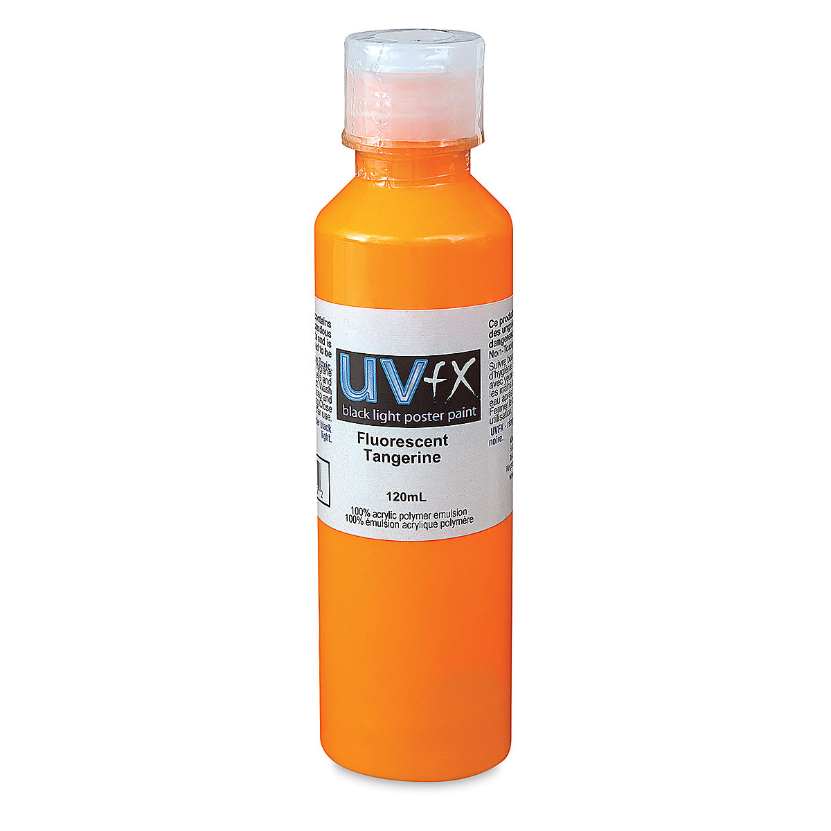 Tri-Art UVFX Black Light Poster Paint - Fluorescent Tangerine, 120 ml