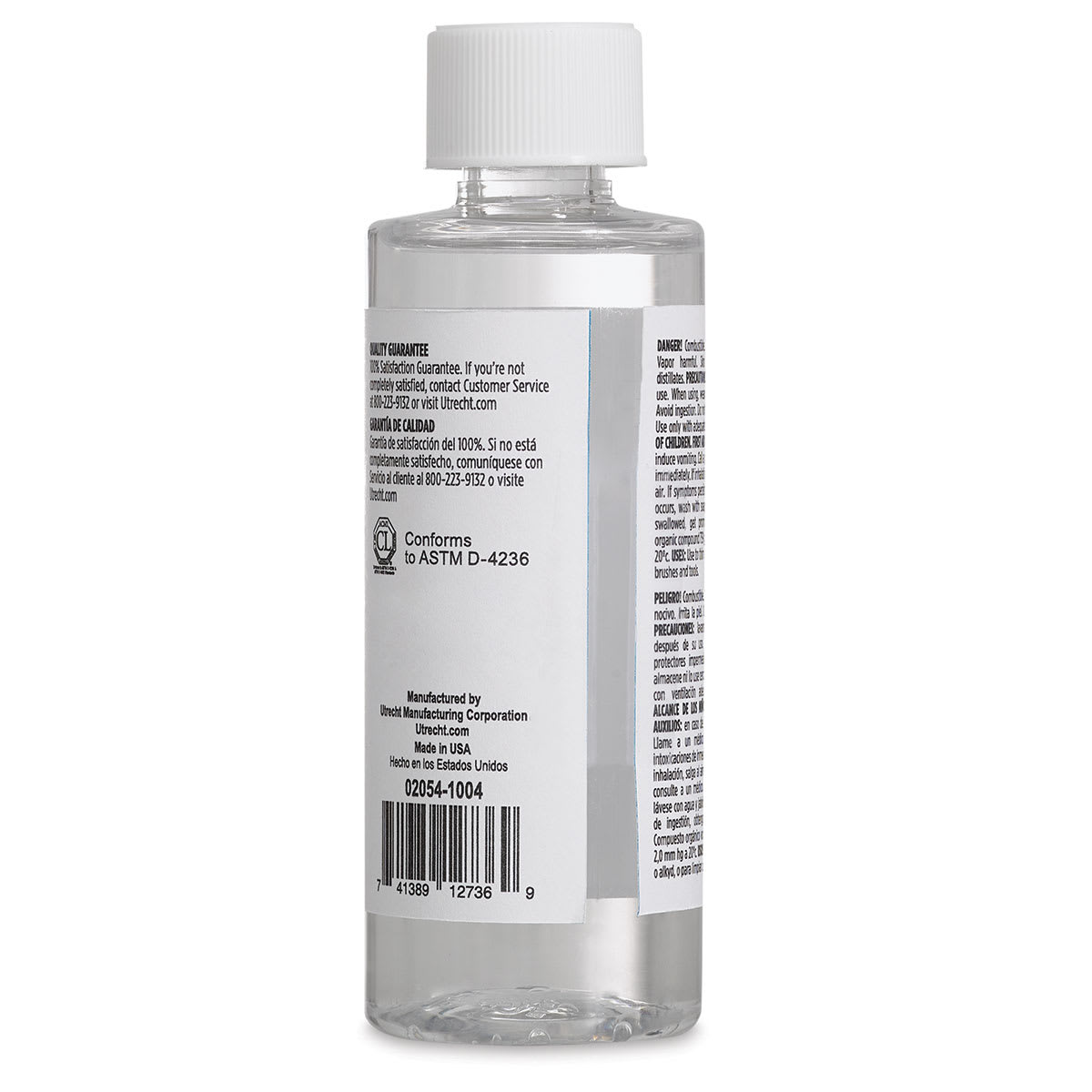 Utrecht NOOD Odorless Paint Thinner - 118 ml, Bottle (Back)