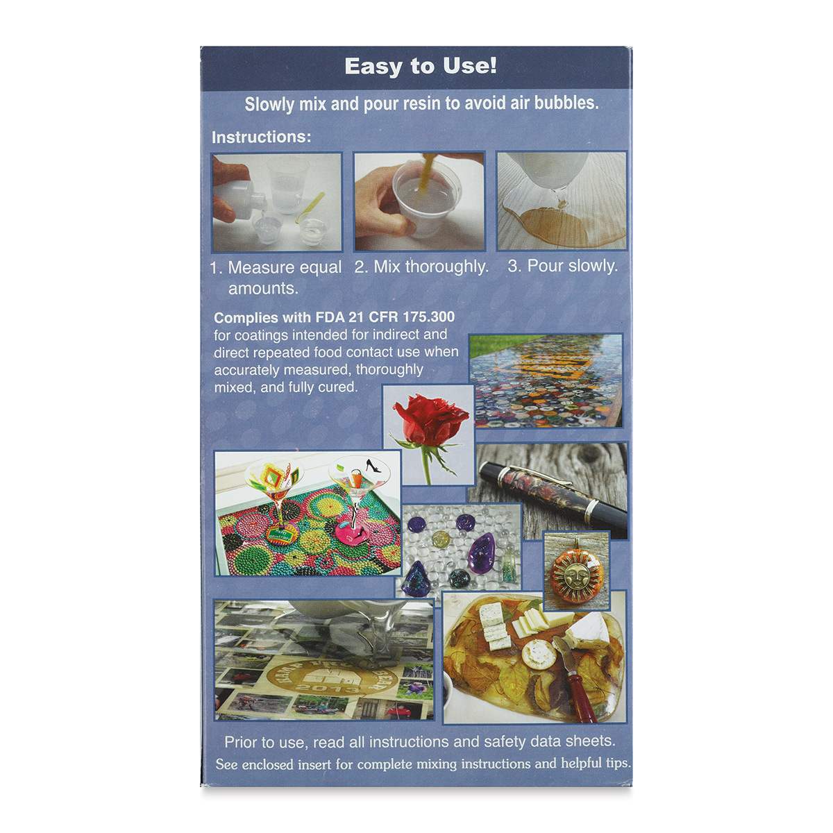 Alumilite Amazing Clear Cast Epoxy Casting Resin - 32 oz, Bottle (Back of packaging)