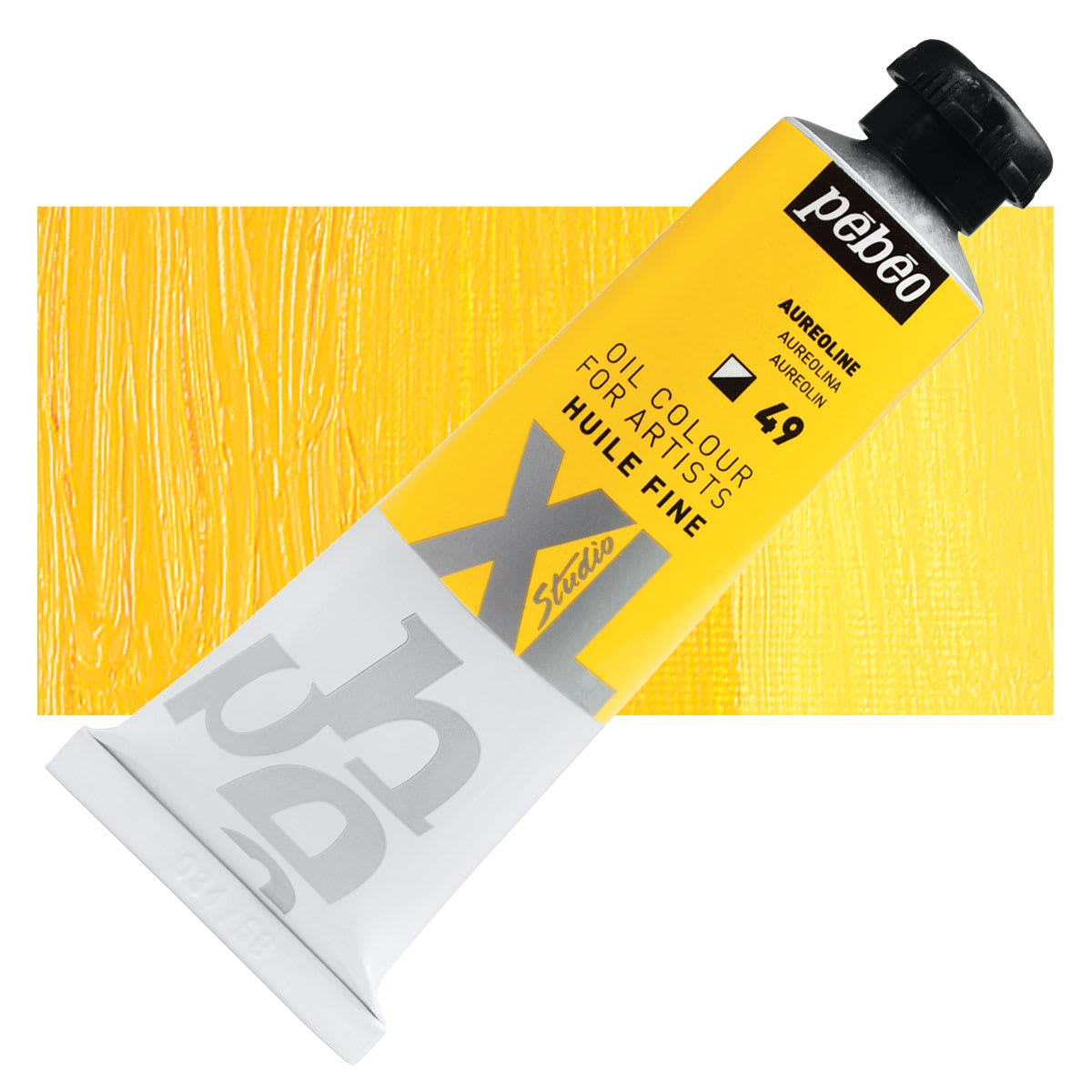 Pebeo XL Studio Oil Paint - Aureoline, 37 ml tube and swatch