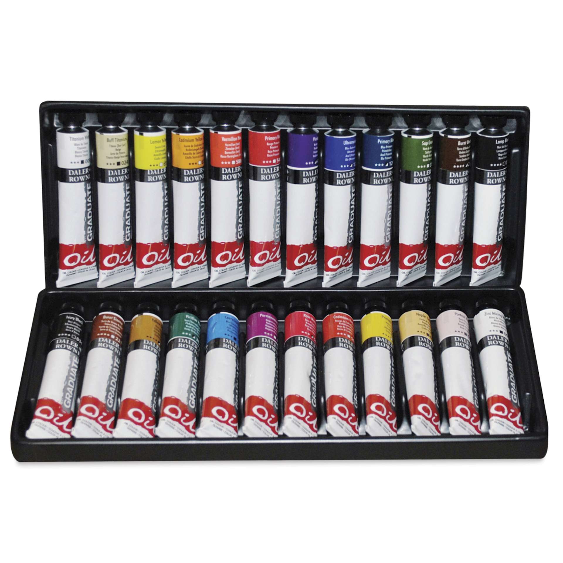 Daler-Rowney Graduate Oil Colors - Assorted, Set of 24, 22 ml tubes