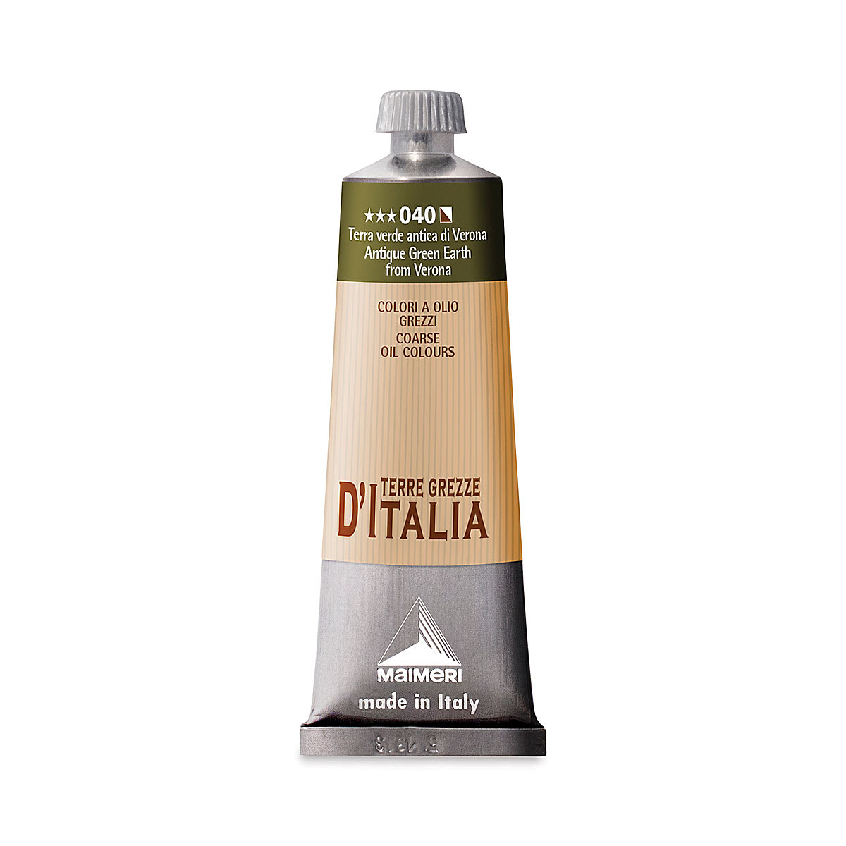 Maimeri Italian Natural Earth Oil Color - Antique Green Earth from Verona, 60 ml tube