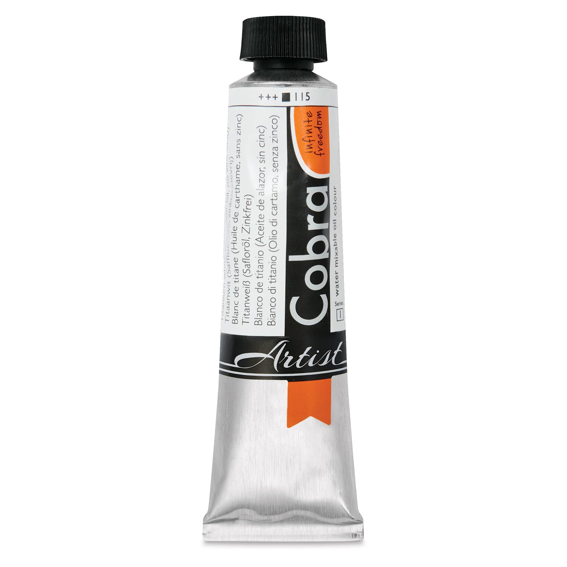 Cobra Artist Water Mixable Oil Paint - Titanium White, Safflower Oil, No Zinc Oxide 40 ml tube