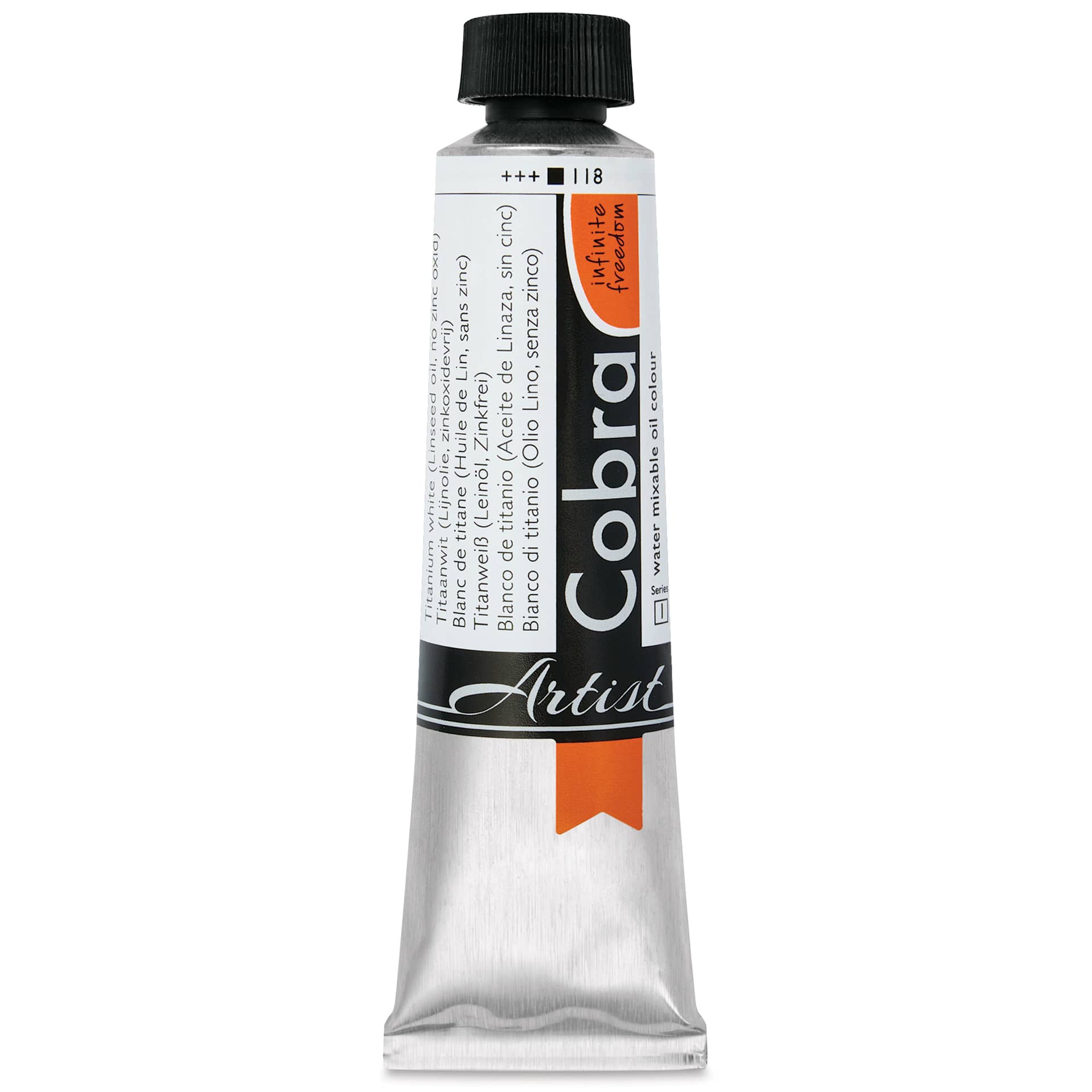 Cobra Artist Water Mixable Oil Paint - Titanium White, Linseed Oil, 40 ml tube