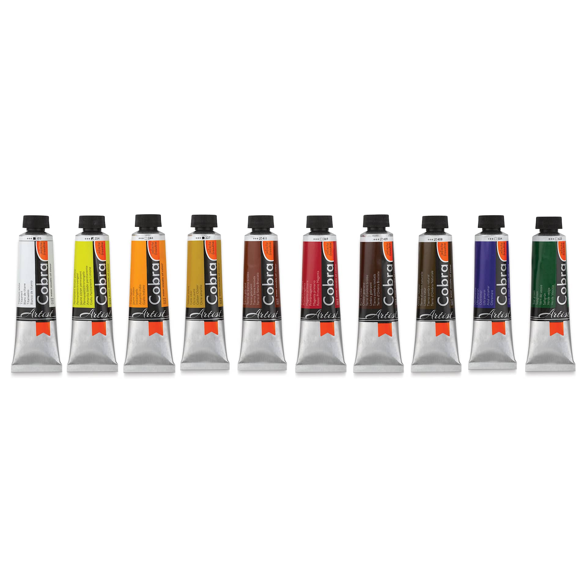 Cobra Artist Water Mixable Oil Paint - Peasants Portrait, Set of 10, 40 ml tube