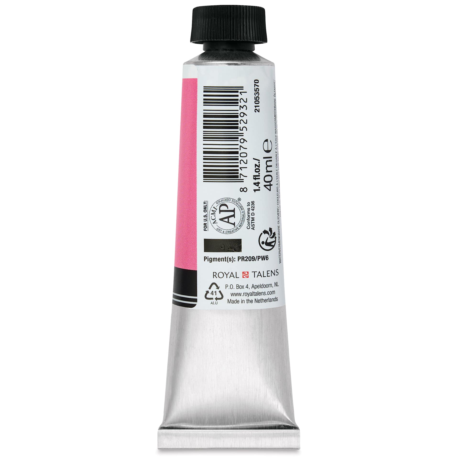 Cobra Artist Water Mixable Oil Paint - Rose, 40 ml tube back