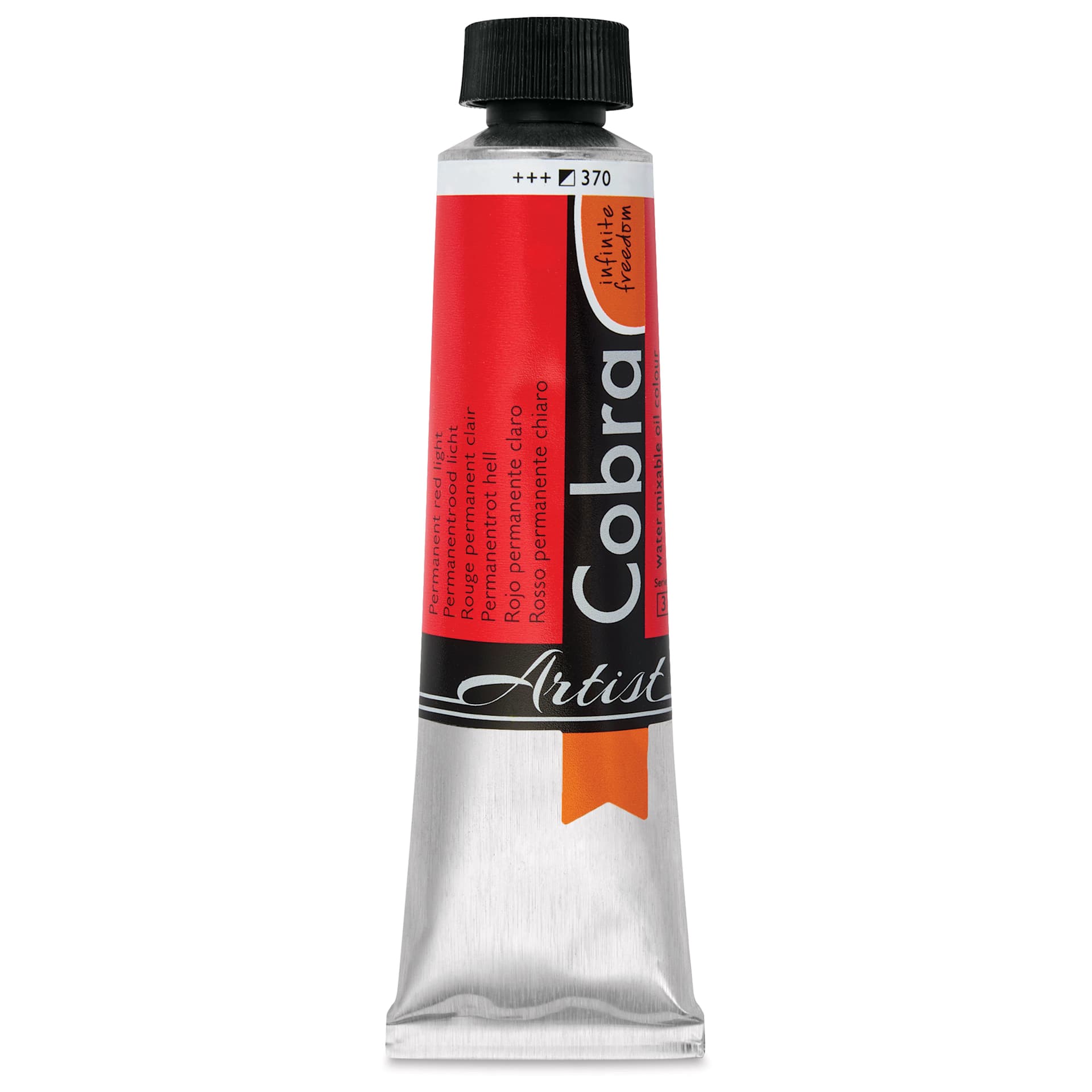 Cobra Artist Water Mixable Oil Paint - Permanent Red Light, 40 ml tube