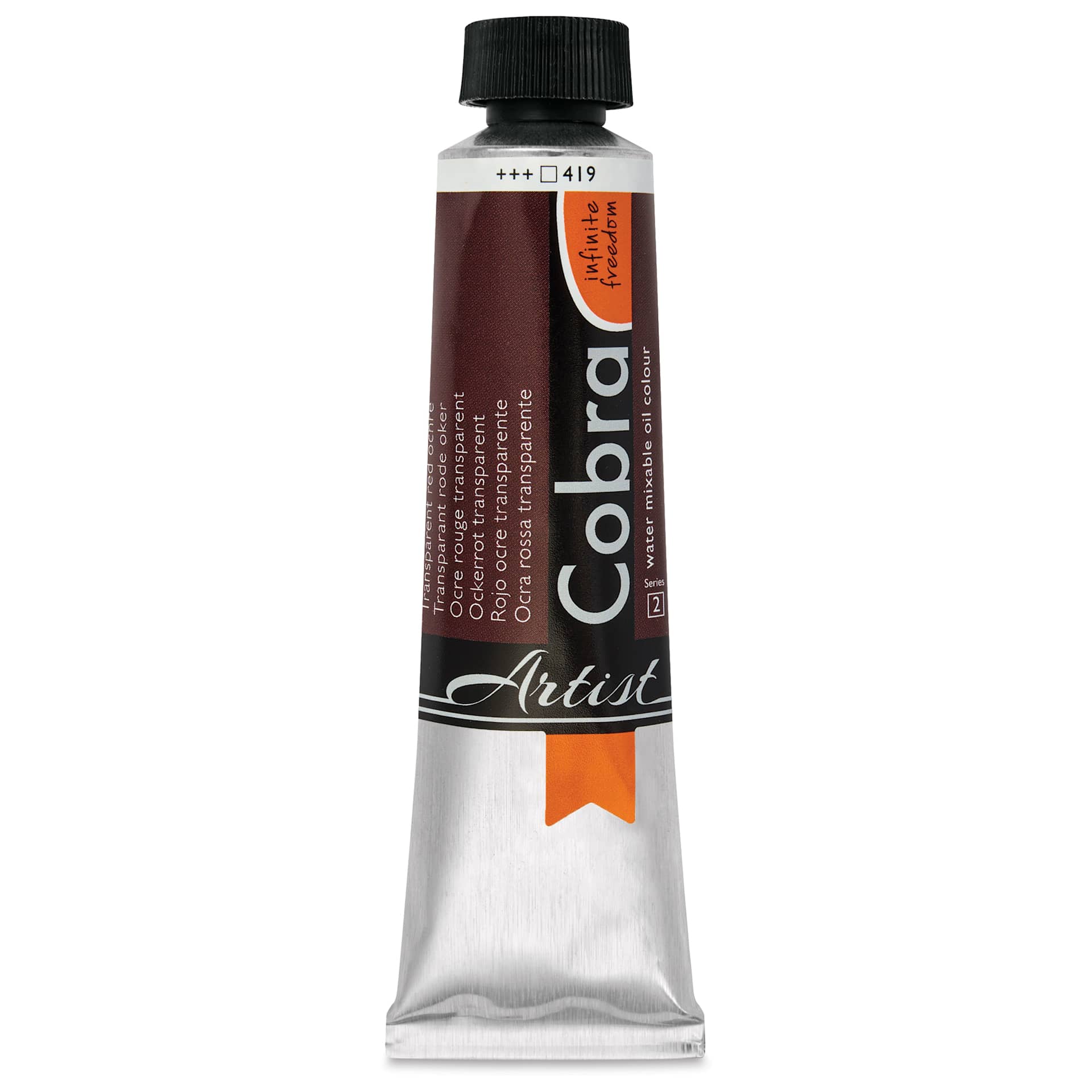 Cobra Artist Water Mixable Oil Paint - Transparent Red Ochre, 40 ml tube