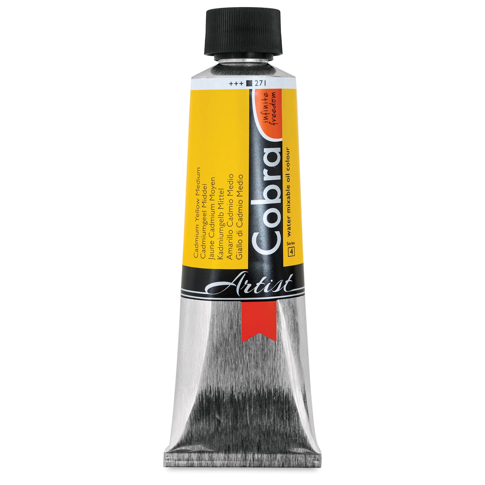 Cobra Artist Water Mixable Oil Paint - Cadmium Yellow Medium, 150 ml tube