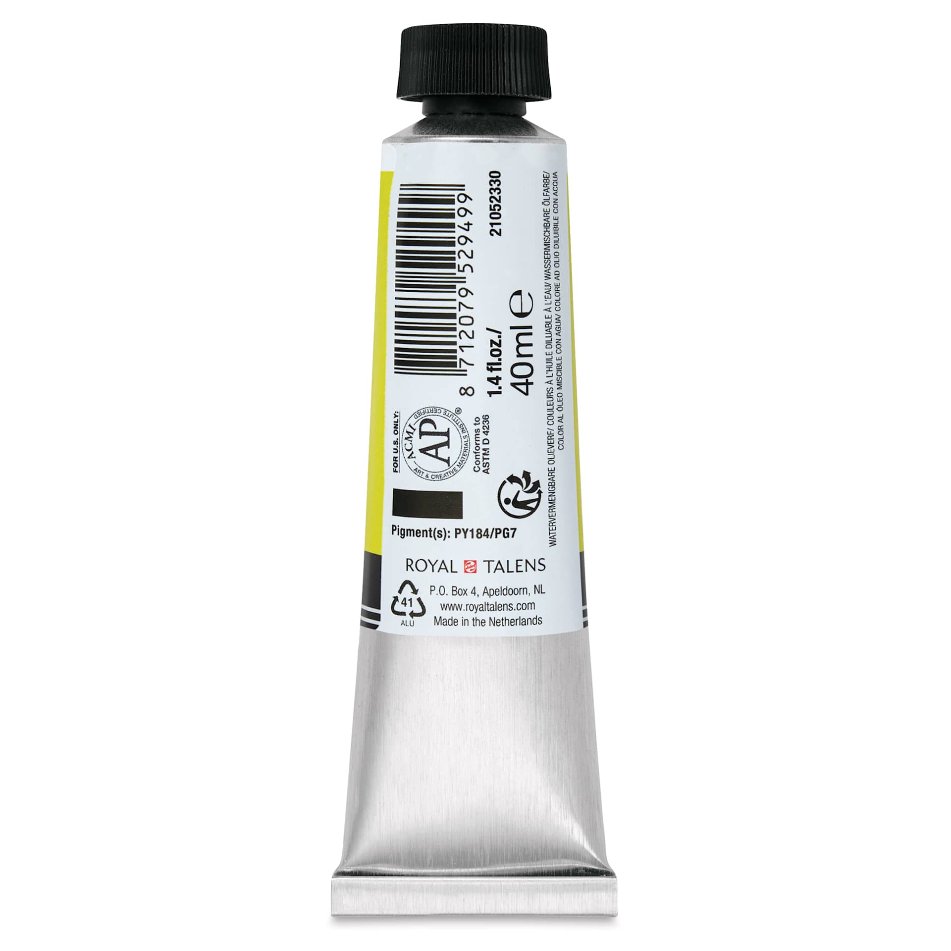Cobra Artist Water Mixable Oil Paint - Chartreuse, 40 ml tube back