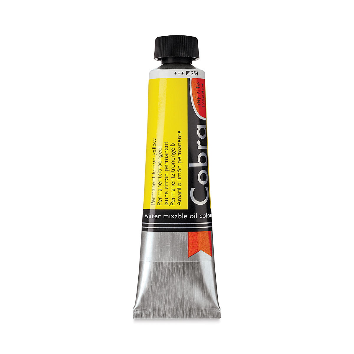 Cobra Artist Water Mixable Oil Paint - Permanent Lemon Yellow, 40 ml tube