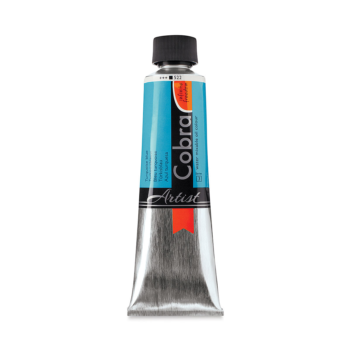 Cobra Artist Water Mixable Oil Paint - Turquoise Blue, 150 ml tube