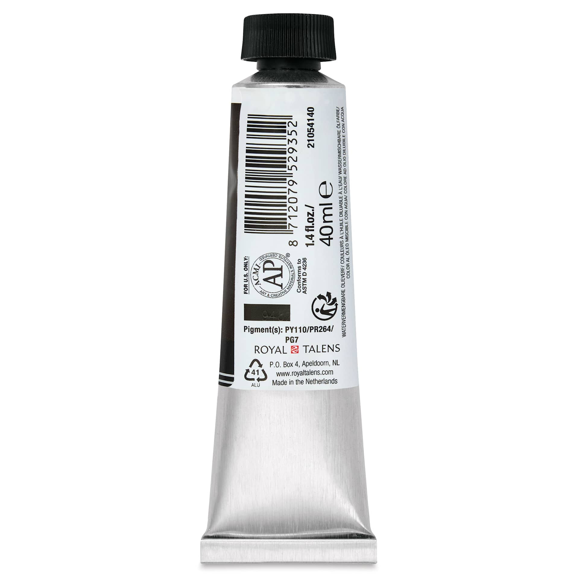  Cobra Artist Water Mixable Oil Paint - Asphaltum, 40 ml tube back