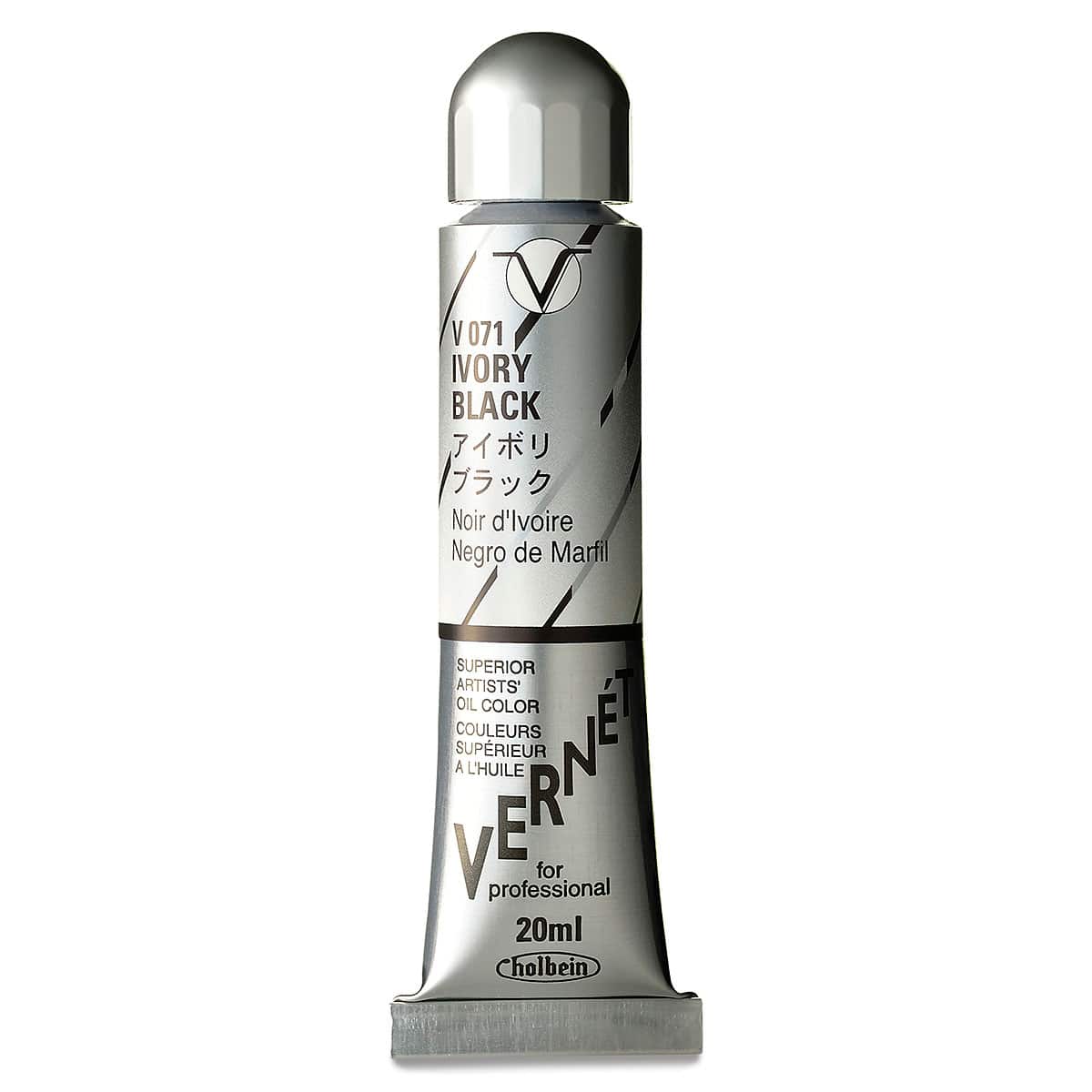 Holbein Vernét Superior Artists' Oil Color - Ivory Black, 20 ml tube