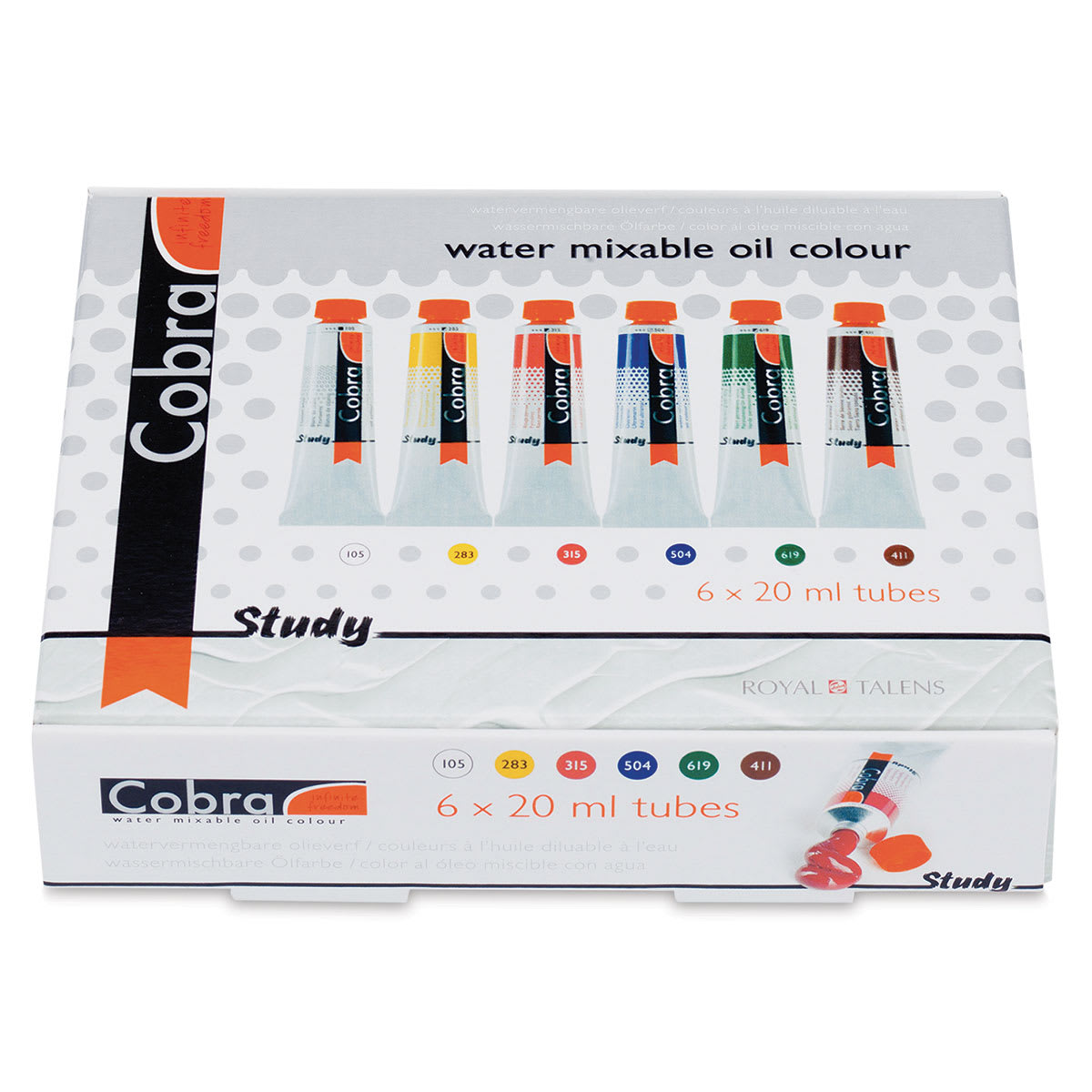 Royal Talens Cobra Water Mixable Oil Color Sets - Set of 6 colors, 20 ml tubes