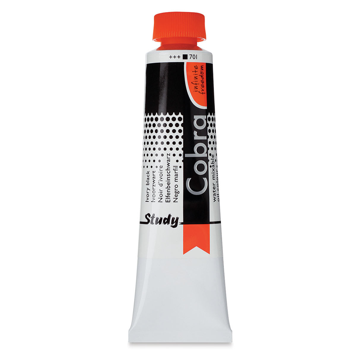 Royal Talens Cobra Study Water Mixable Oil Colors - Ivory Black, 40 ml tube