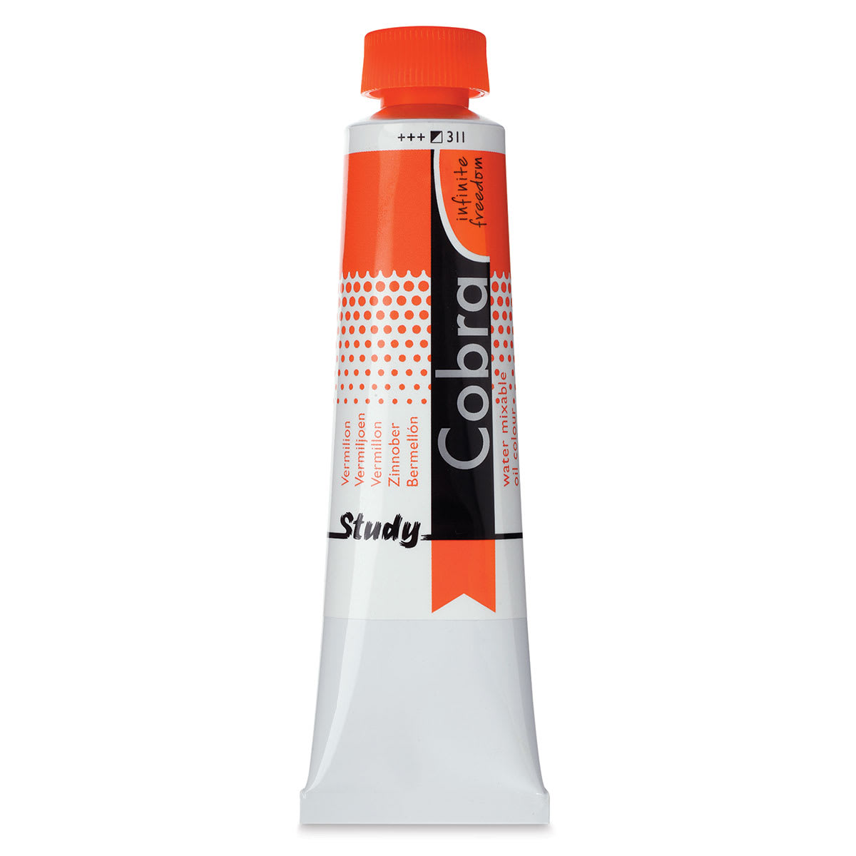 Royal Talens Cobra Study Water Mixable Oil Colors - Vermilion, 40 ml tube