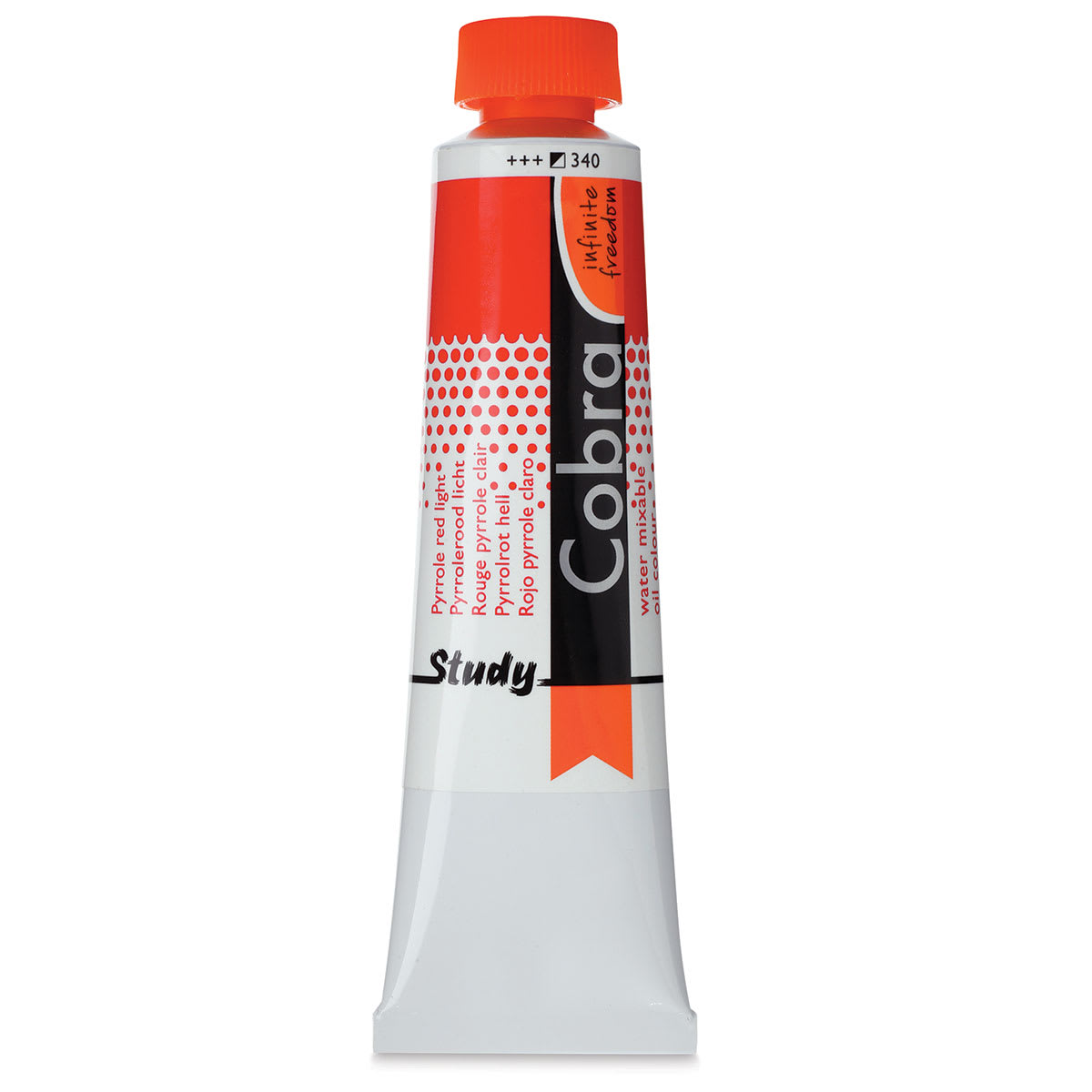 Royal Talens Cobra Study Water Mixable Oil Colors - Pyrrole Red Light, 40 ml tube