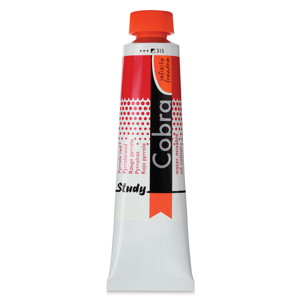 Royal Talens Cobra Study Water Mixable Oil Colors - Pyrrole Red, 40 ml tube