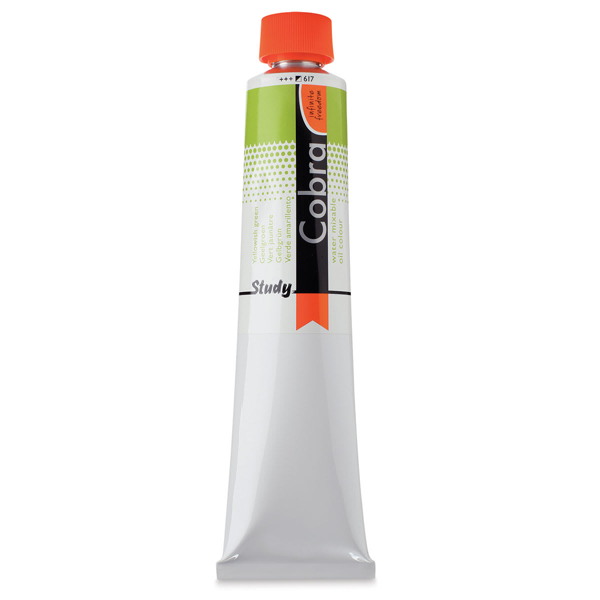 Royal Talens Cobra Study Water Mixable Oil Colors - Yellowish Green, 200 ml tube