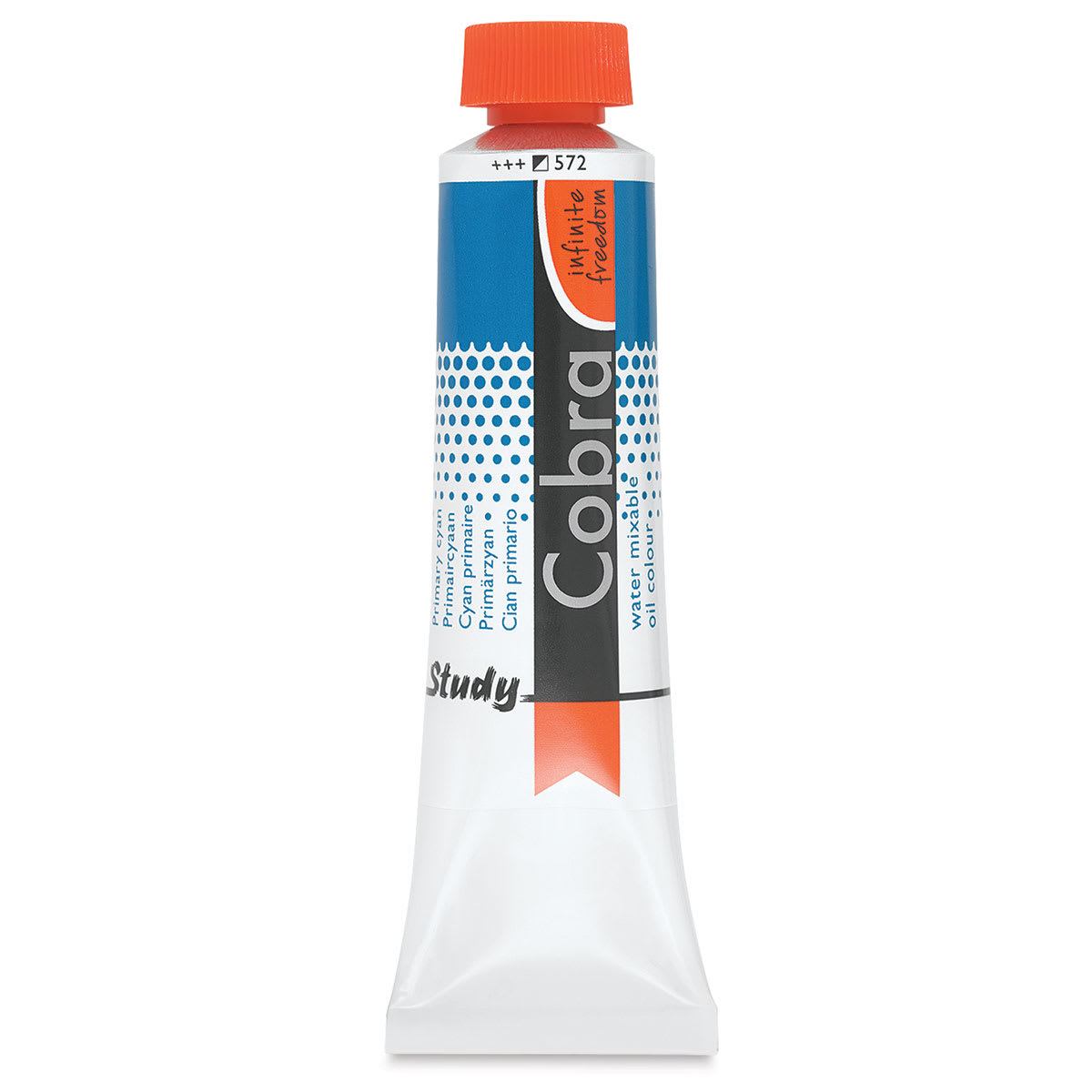 Royal Talens Cobra Study Water Mixable Oil Colors - Primary Cyan, 40 ml tube