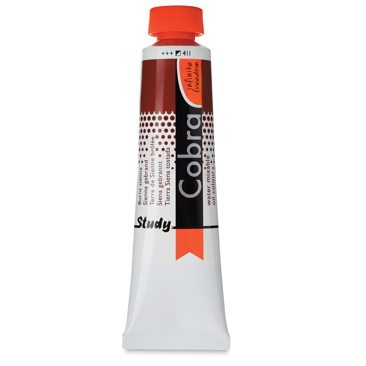 Royal Talens Cobra Study Water Mixable Oil Colors - Burnt Sienna, 40 ml tube