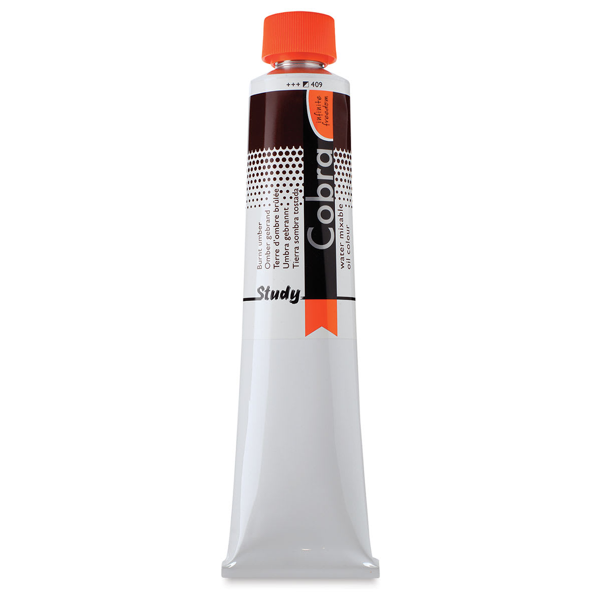 Royal Talens Cobra Study Water Mixable Oil Colors - Burnt Umber, 200 ml tube