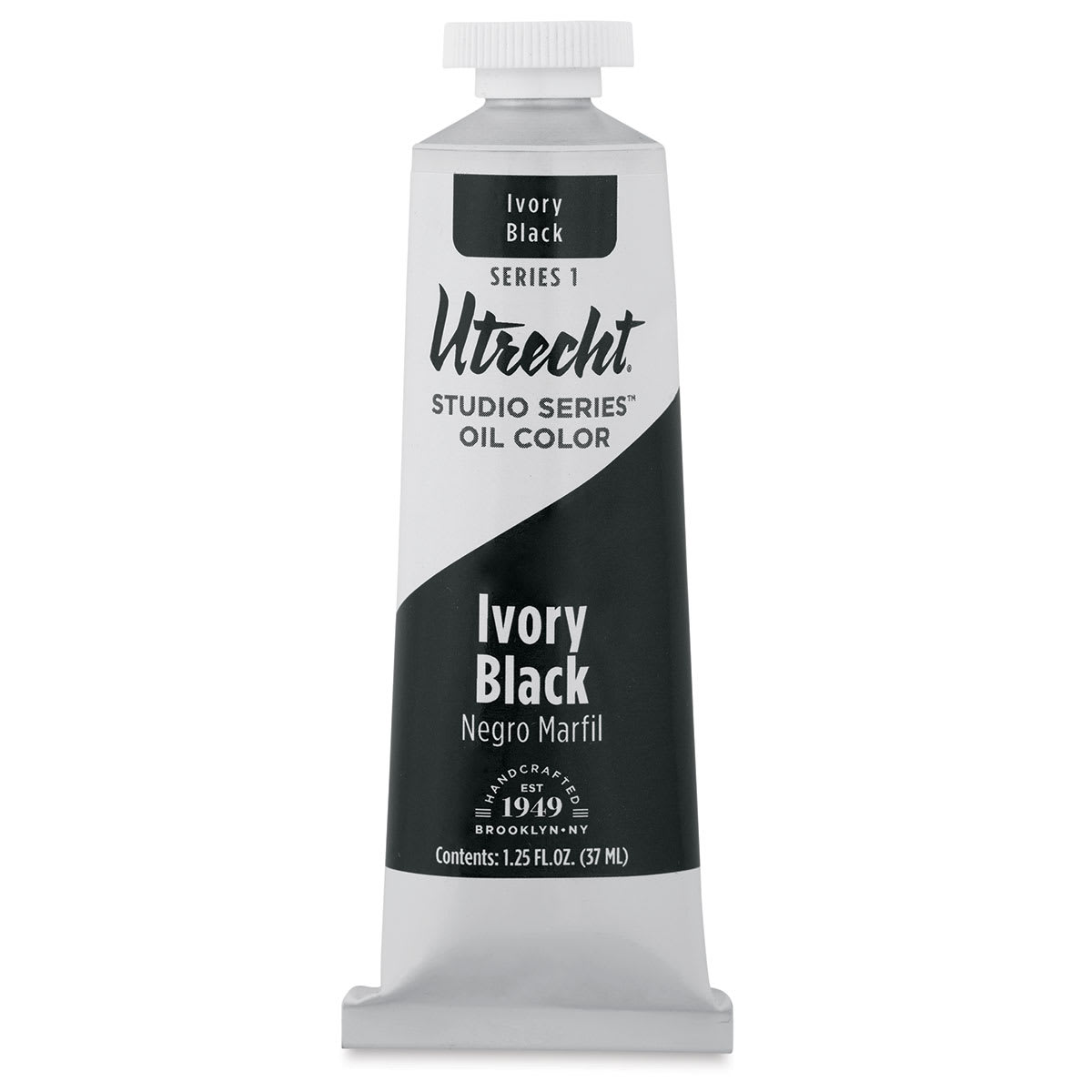Utrecht Studio Series Oil Paint - Ivory Black, 37 ml, Tube (Front)