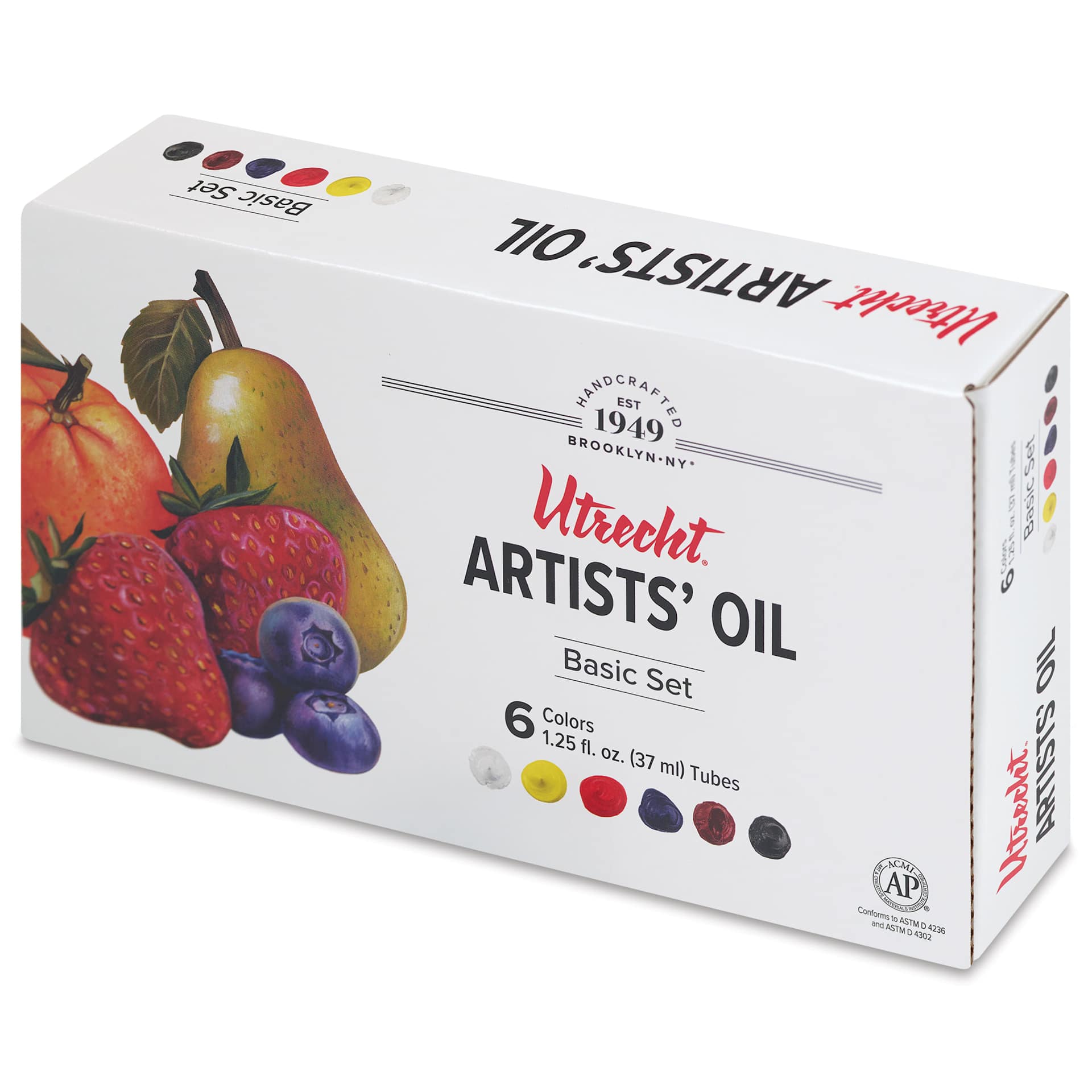 Utrecht Artists' Oil Paint - Set of 6, Basic Colors, 37 ml