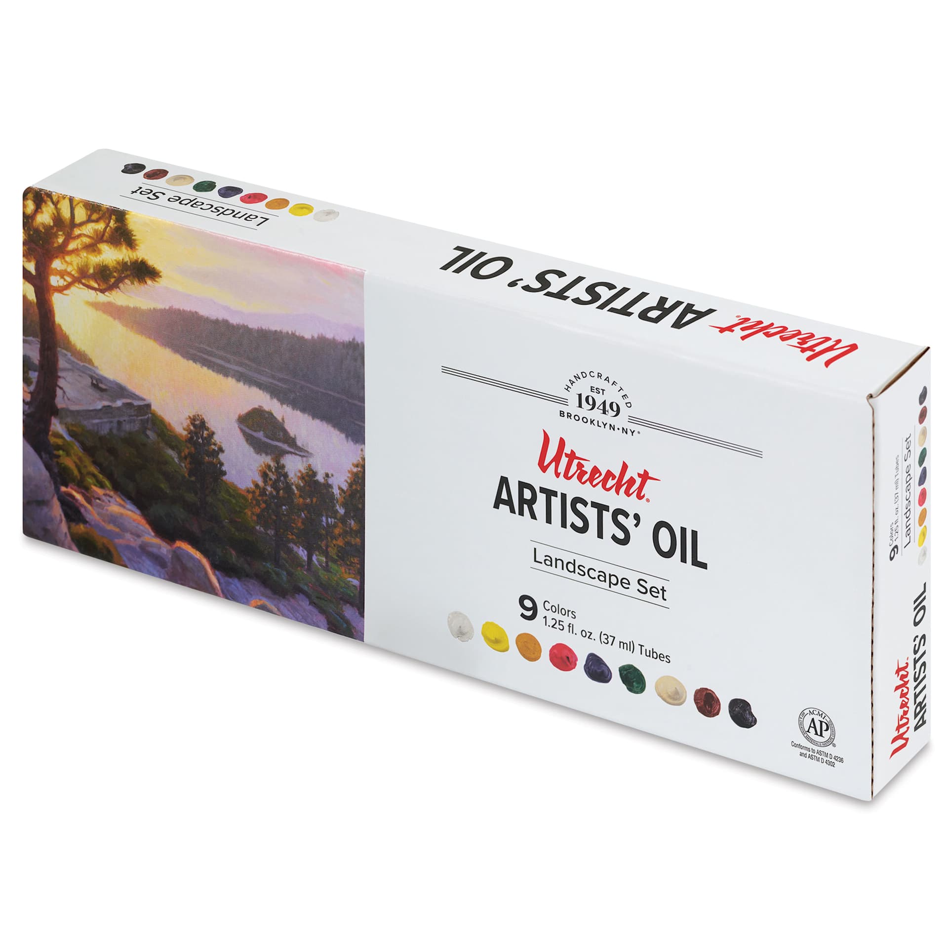 Utrecht Artists' Oil Paint - Set of 9, Landscape Colors, 37 ml