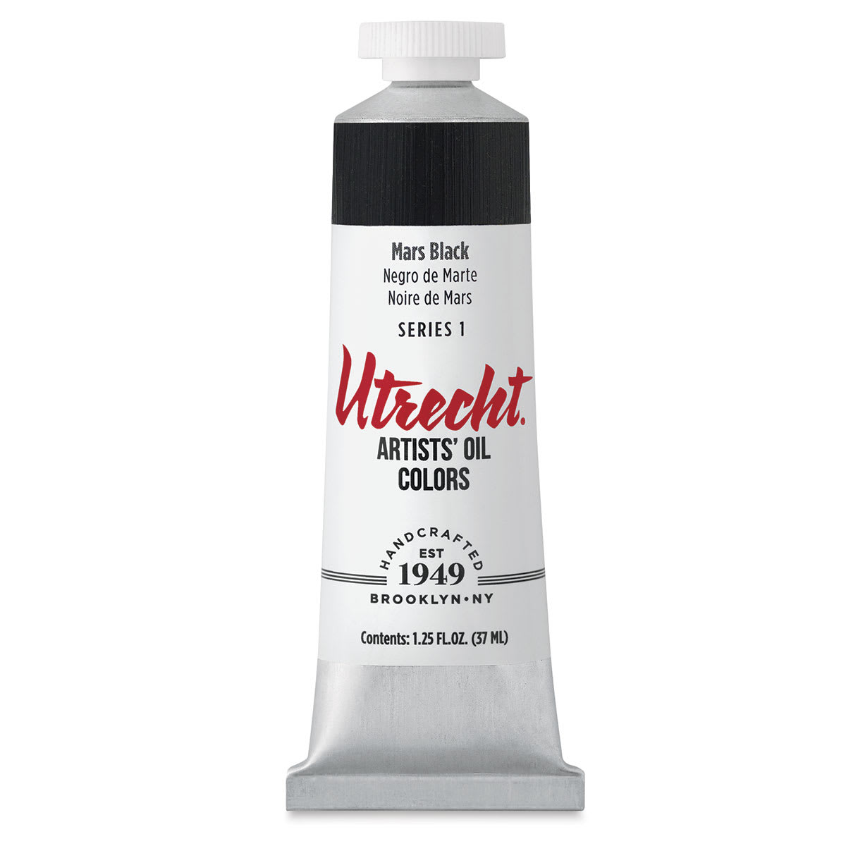 Utrecht Artists' Oil Paint - Mars Black, 37 ml tube