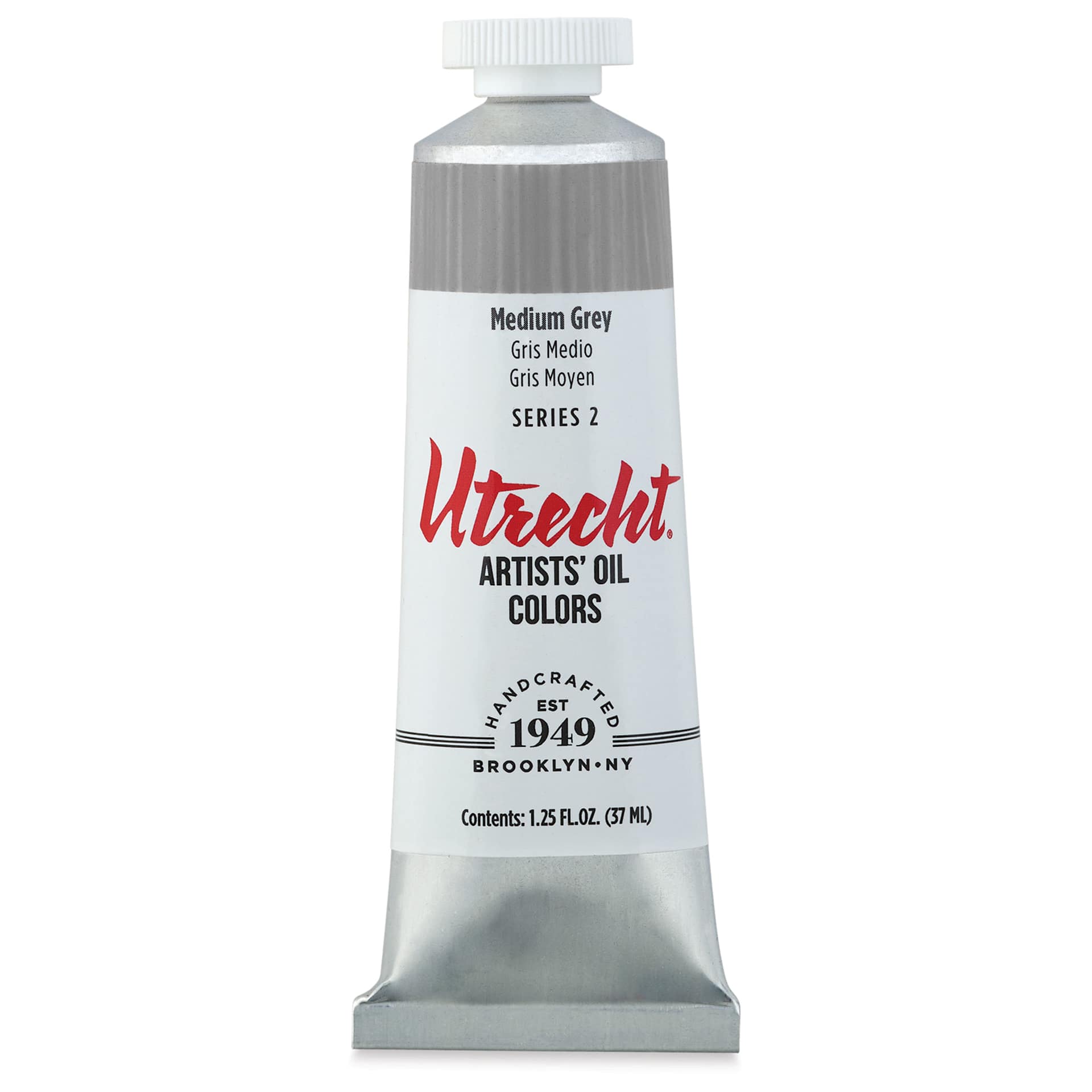 Utrecht Artists' Oil Paint - Medium Grey, 37 ml, Tube