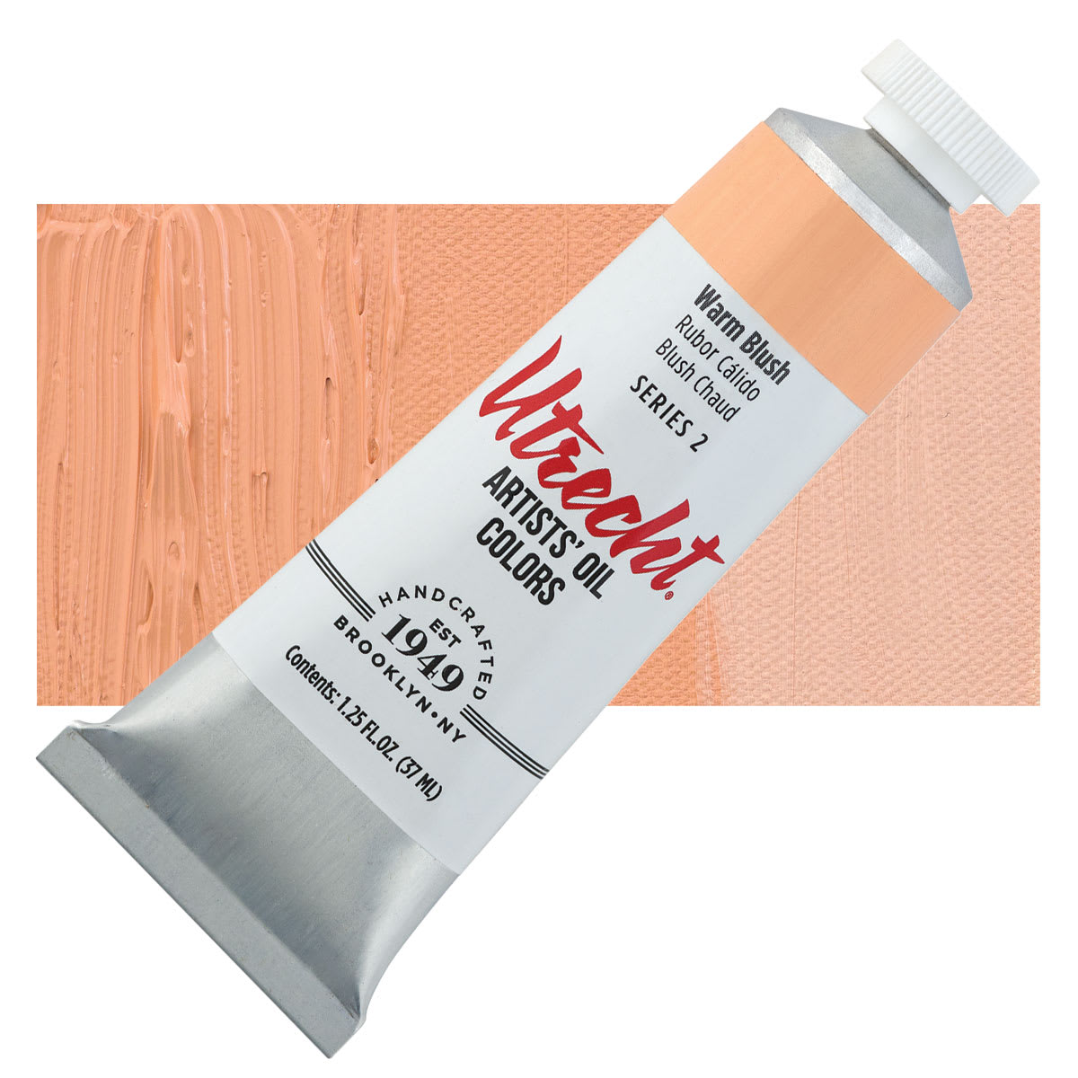 Utrecht Artists' Oil Paint - Warm Blush, 37 ml, Tube and swatch