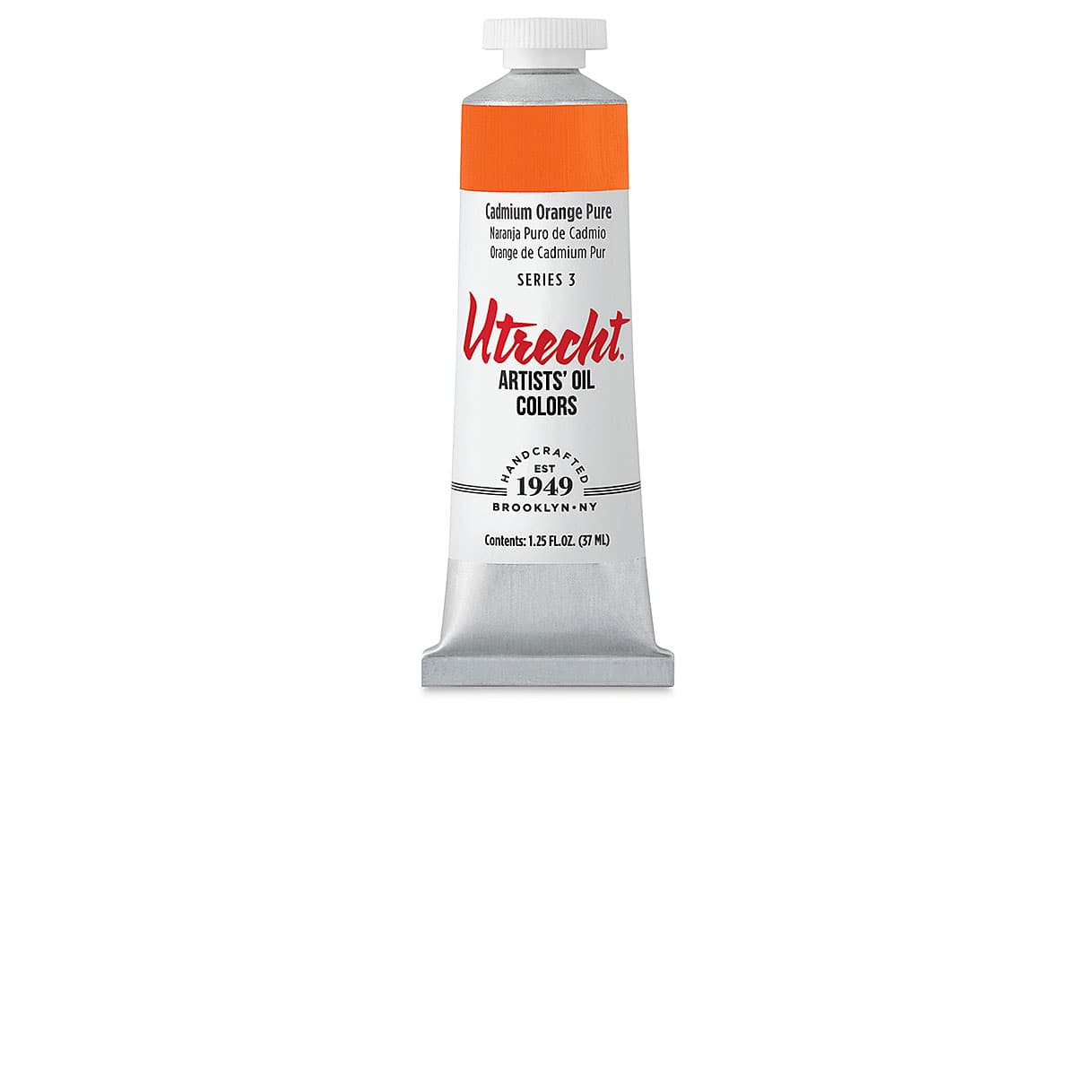 Utrecht Artists' Oil Paint - Cadmium Orange, 37 ml tube