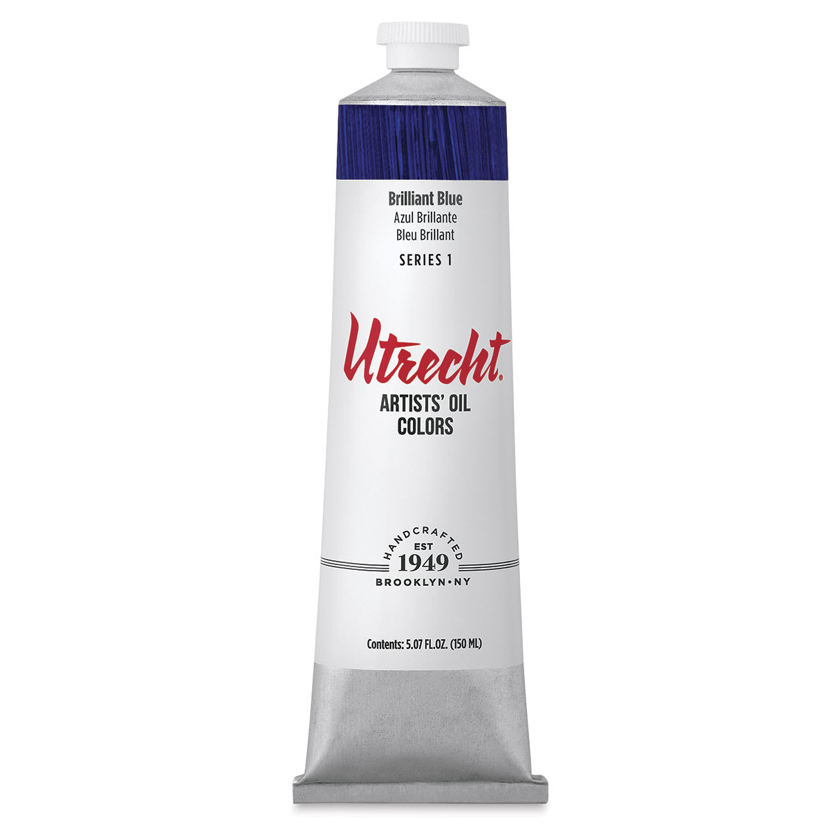 Utrecht Artists' Oil Paint - Brilliant Blue, 150 ml tube