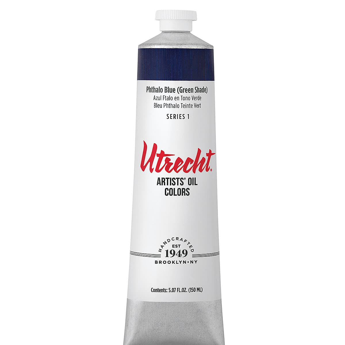 Utrecht Artists' Oil Paint - Phthalo Blue Green Shade, 150 ml tube