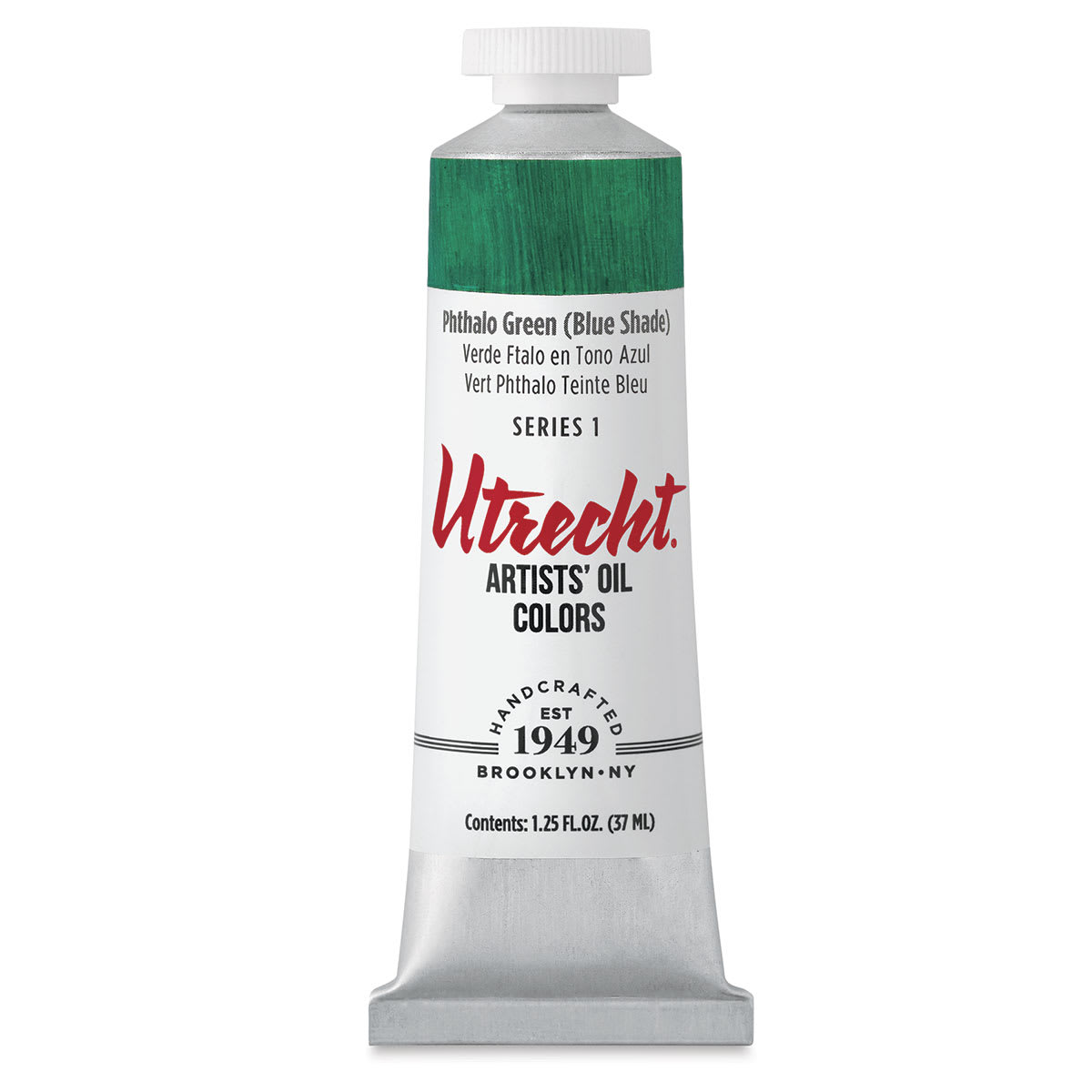 Utrecht Artists' Oil Paint - Phthalo Green Blue Shade, 37 ml tube