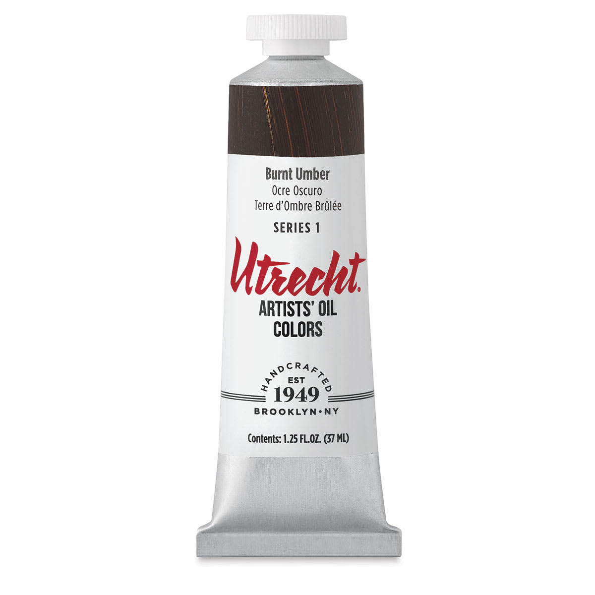 Utrecht Artists' Oil Paint - Burnt Umber, 37 ml tube