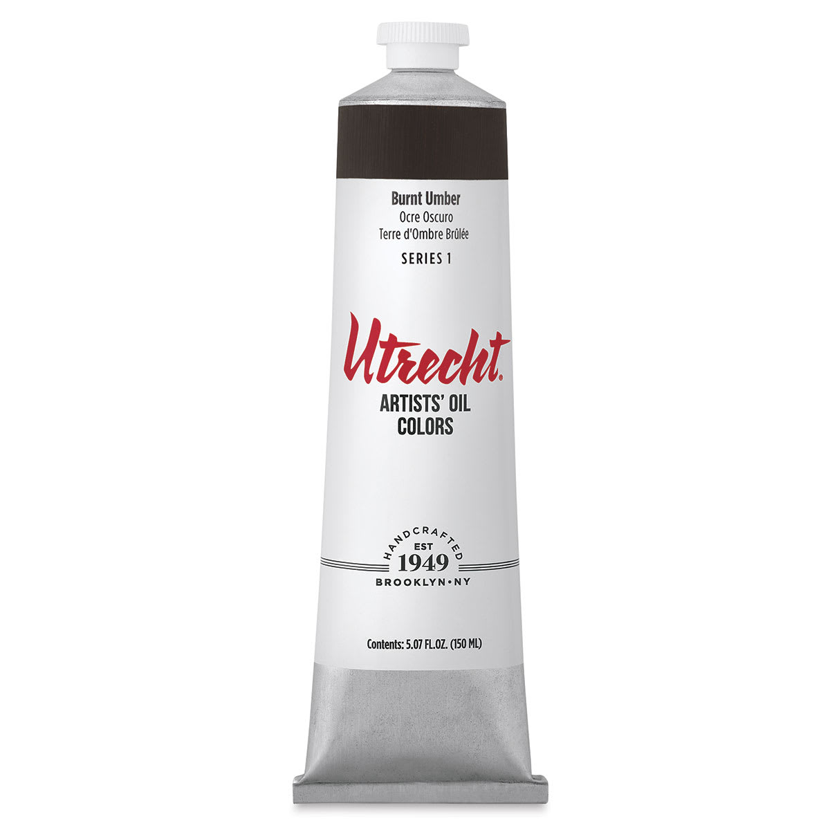 Utrecht Artists' Oil Paint - Burnt Umber, 150 ml tube