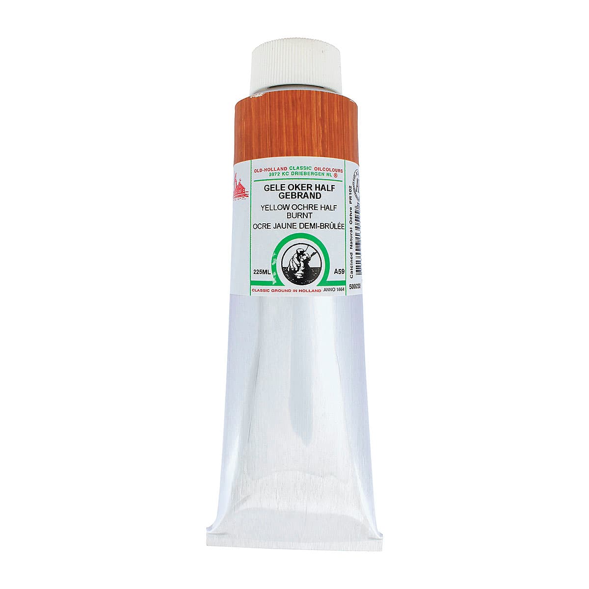 Old Holland Classic Oil Color - Yellow Ochre Half Burnt, 225 ml tube